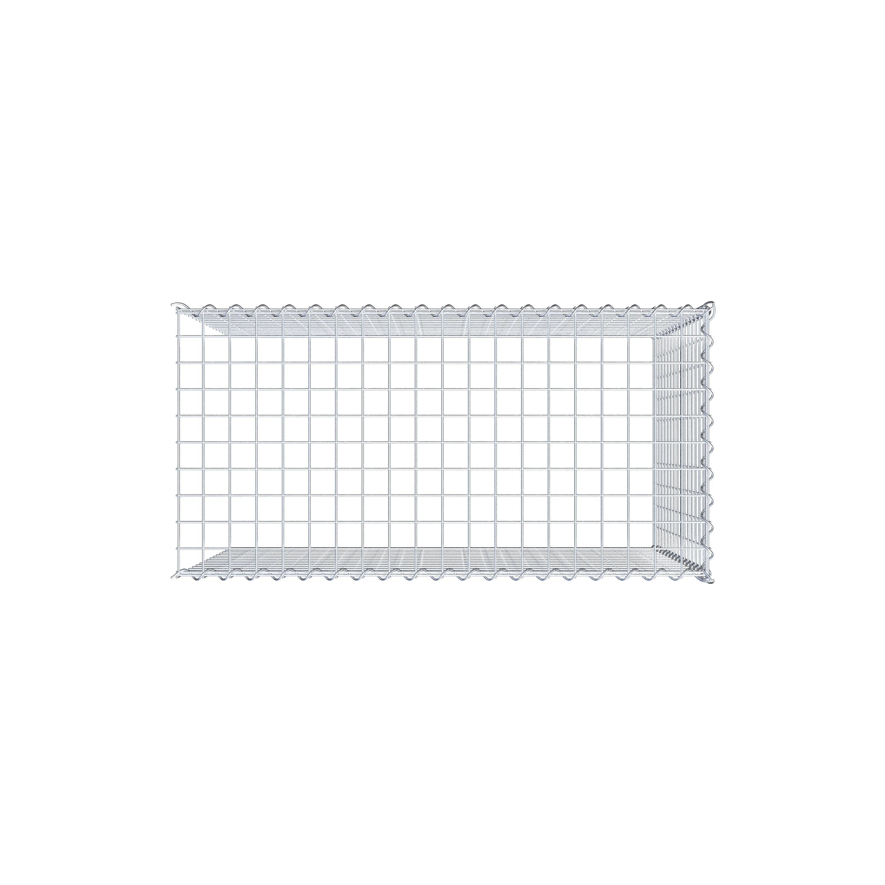 Gabbione aggiuntivo tipo 4 100 cm x 80 cm x 50 cm (L x H x P), dimensione maglia 5 cm x 5 cm, a spirale