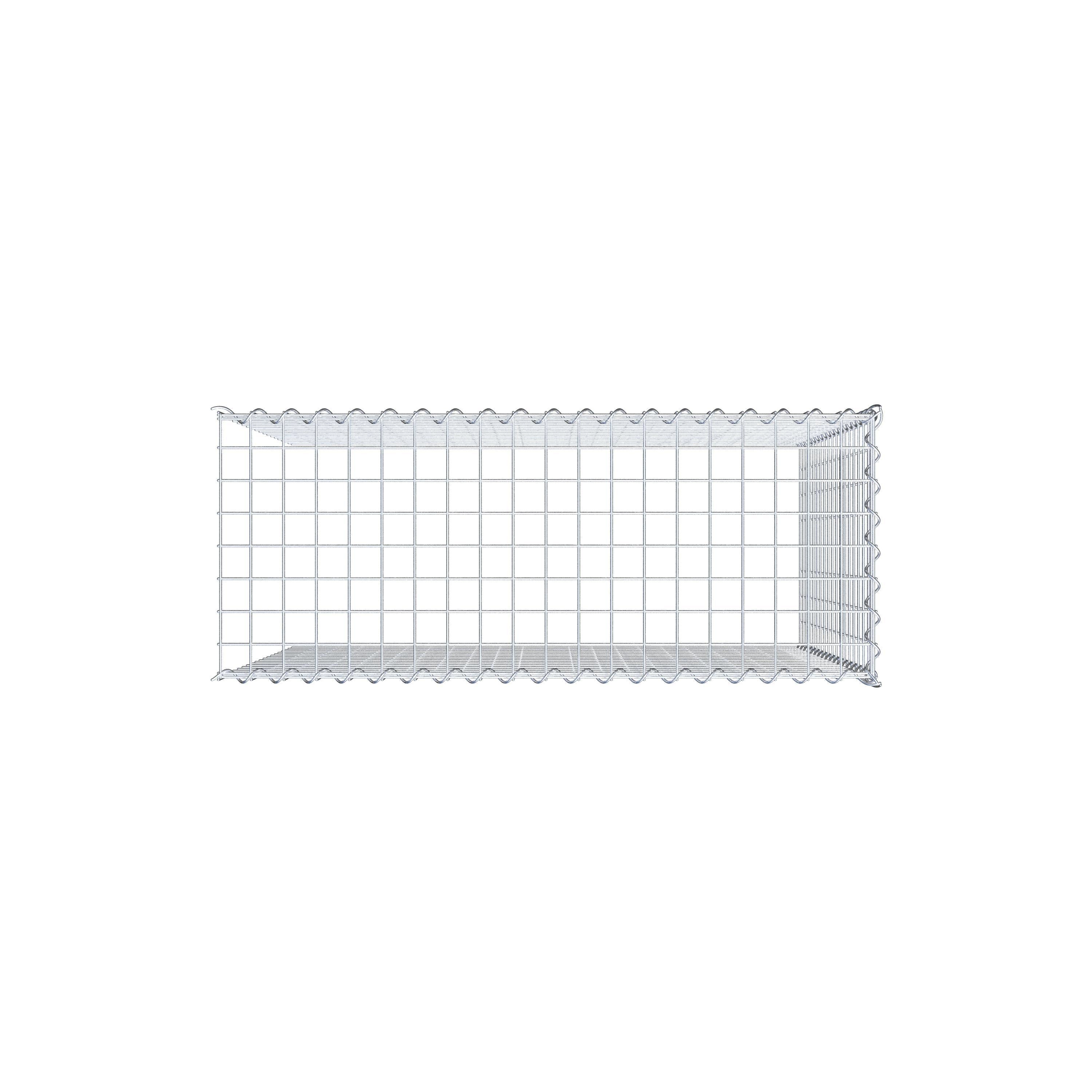 Anbaugabione Typ 4 100 cm x 90 cm x 40 cm (L x H x T), Maschenweite 5 cm x 5 cm, Spirale