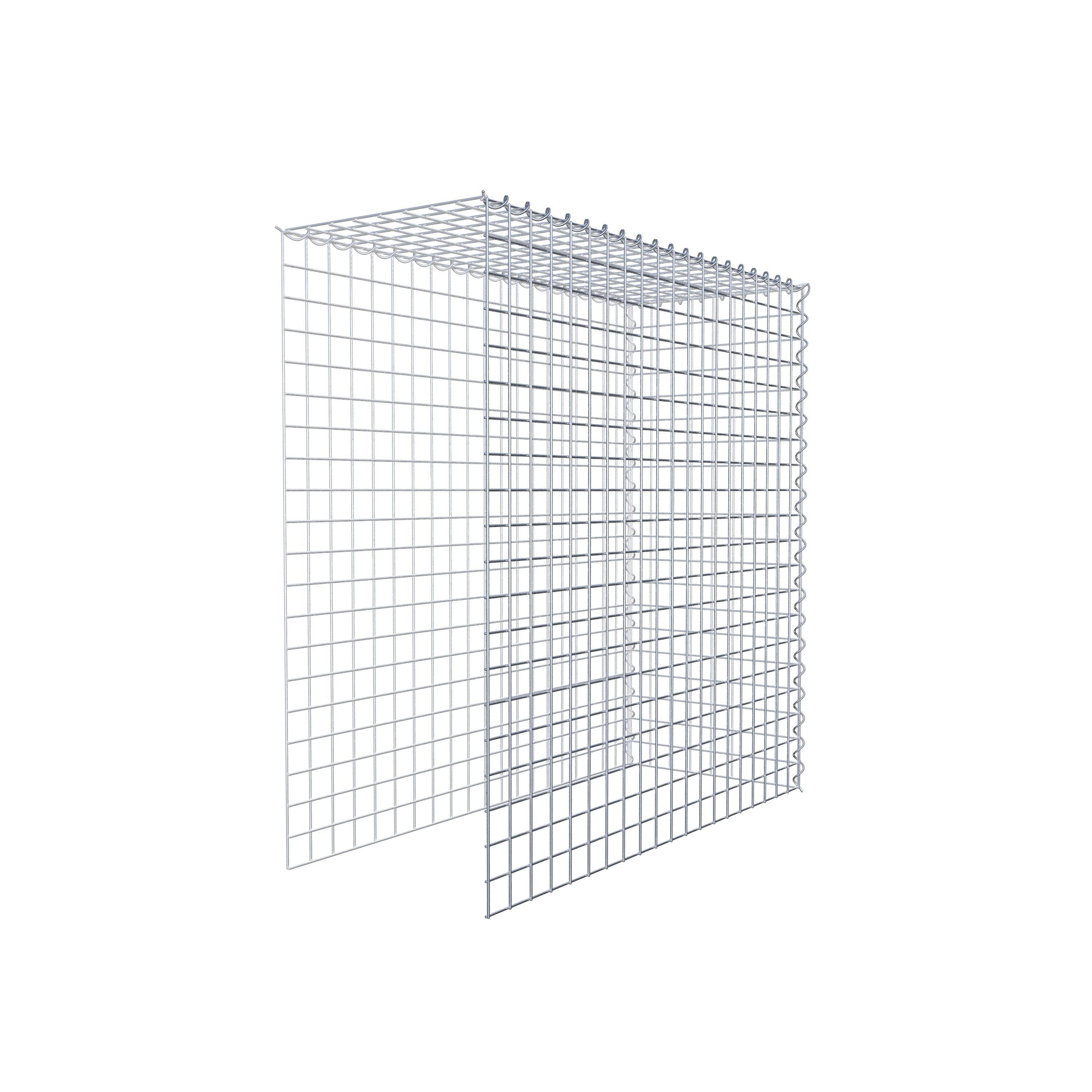 Gabião tipo 4 100 cm x 100 cm x 40 cm (C x A x P), malhagem 5 cm x 5 cm, espiral