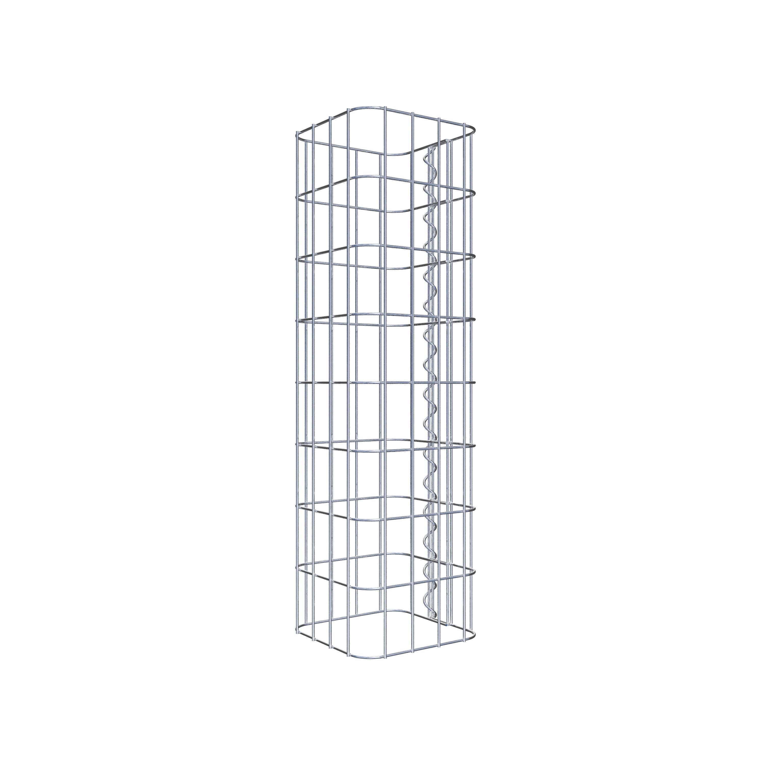 Coluna de gabião quadrada 22 cm x 22 cm, altura 80 cm, PM 5 cm x 10 cm