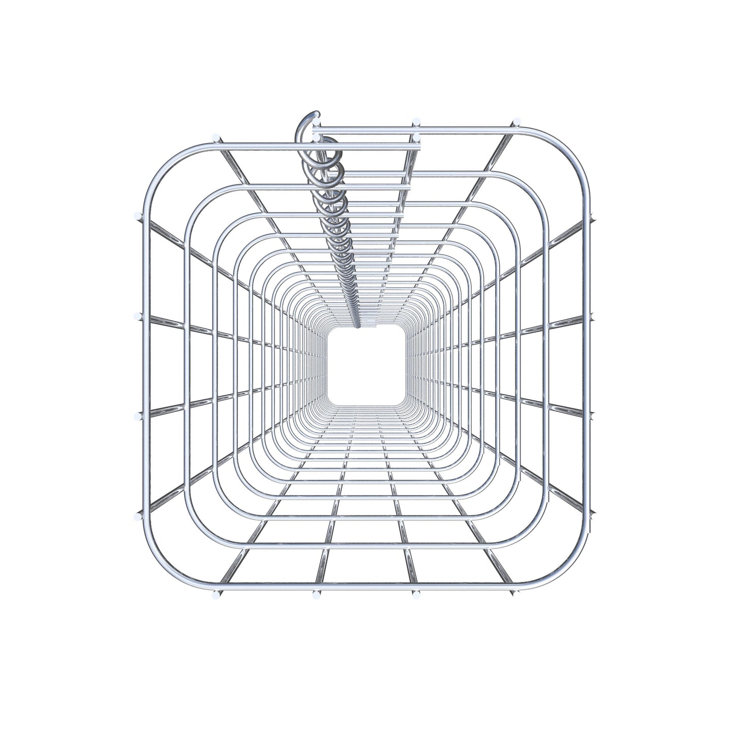 Gabionensäule eckig 22 cm x 22 cm, 200 cm Höhe, MW 5 cm x 10 cm