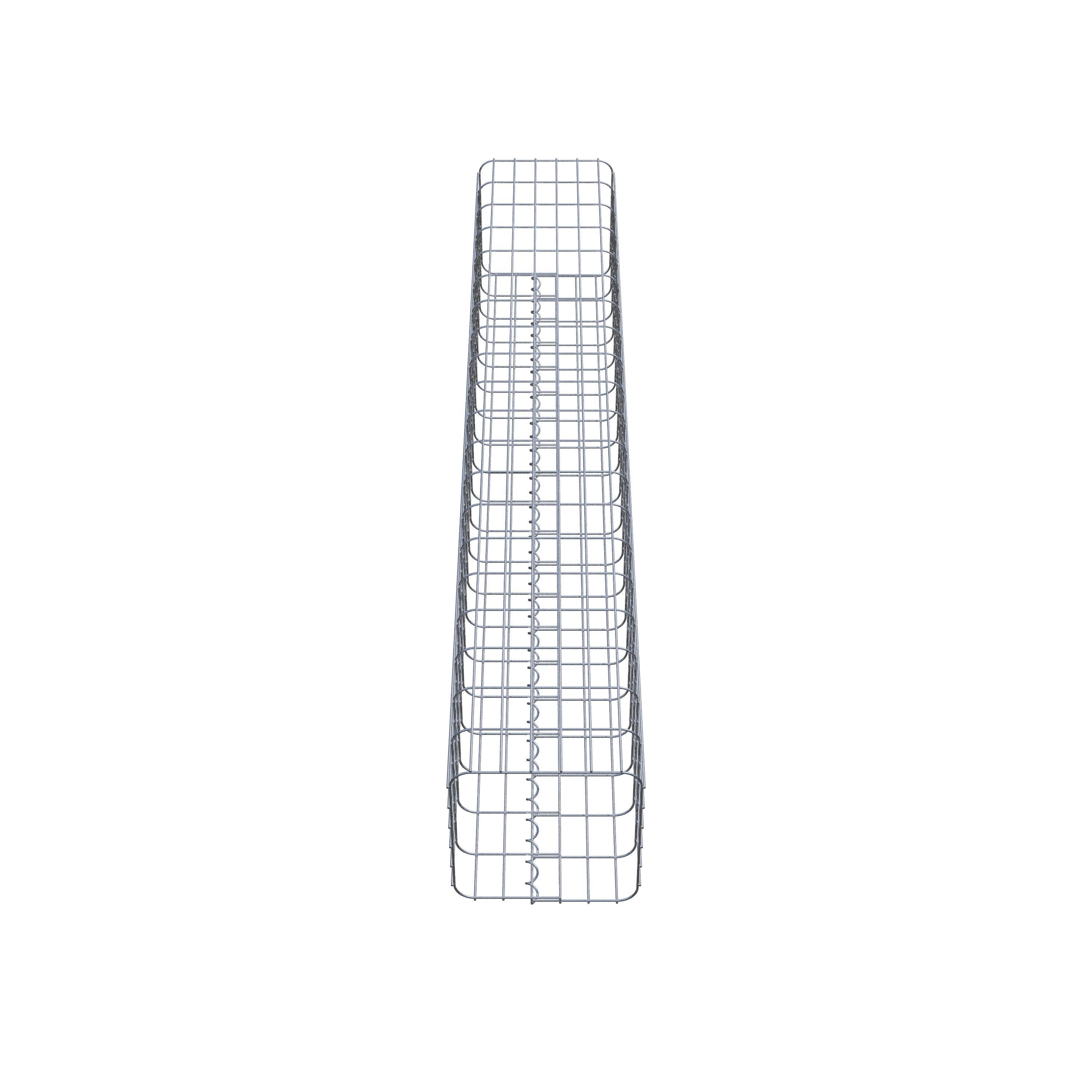 Coluna de gabião quadrada 32 cm x 32 cm, altura 200 cm, PM 5 cm x 10 cm