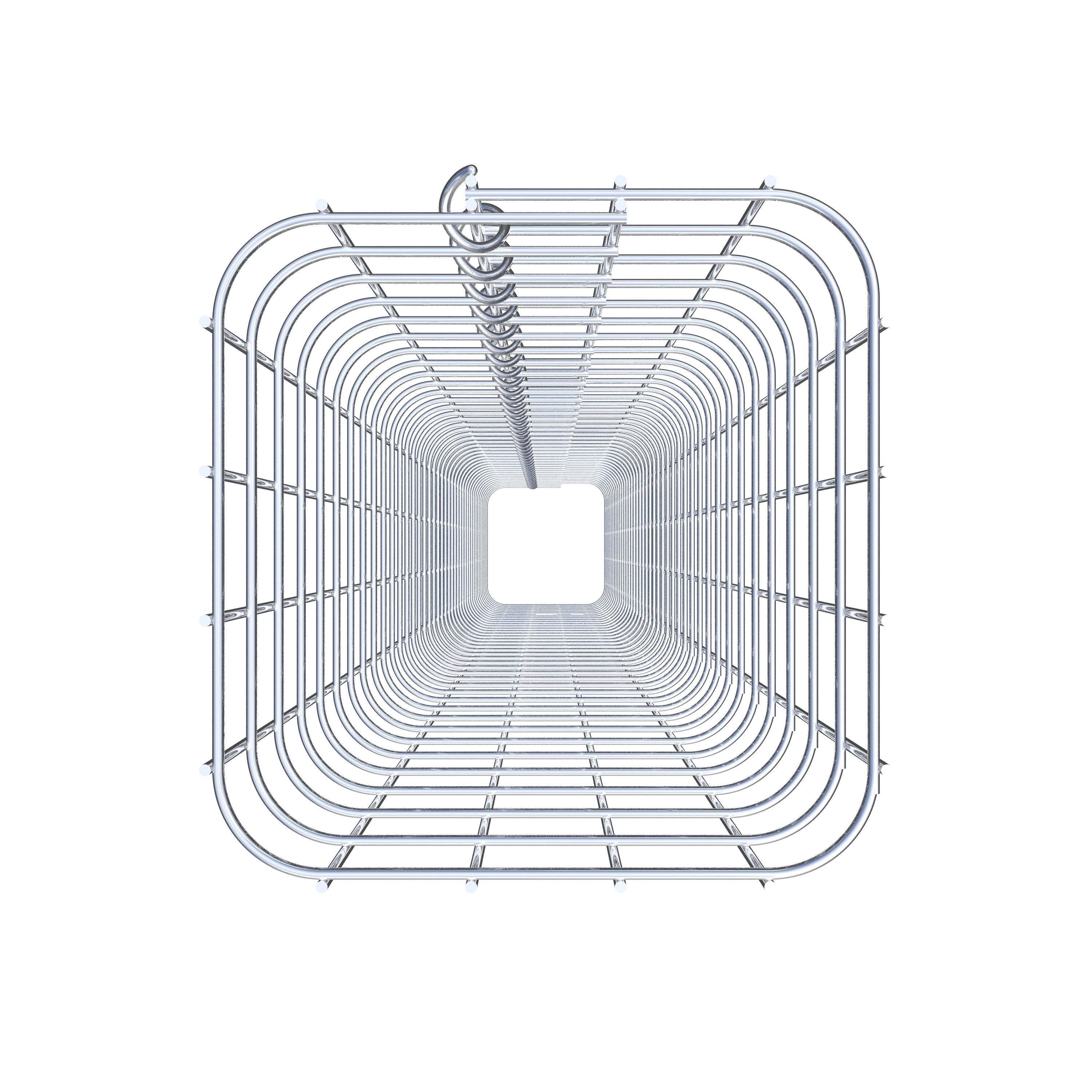 Columna de gaviones, cuadrada 22 cm x 22 cm, 200 cm de altura, MW 5 cm x 5 cm