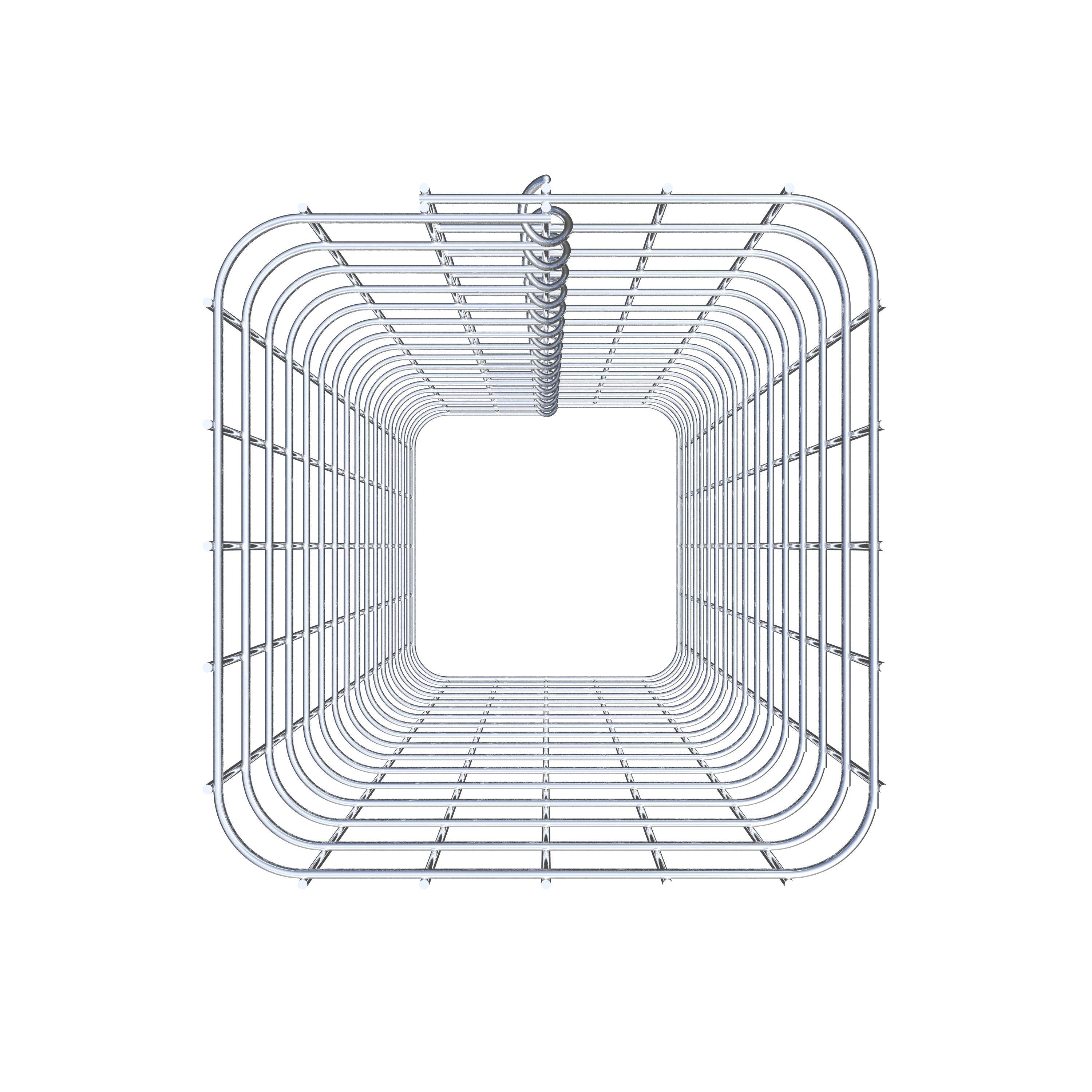 Schanskorfzuil hoekig 27 cm x 27 cm, 80 cm hoog, MW 5 cm x 5 cm