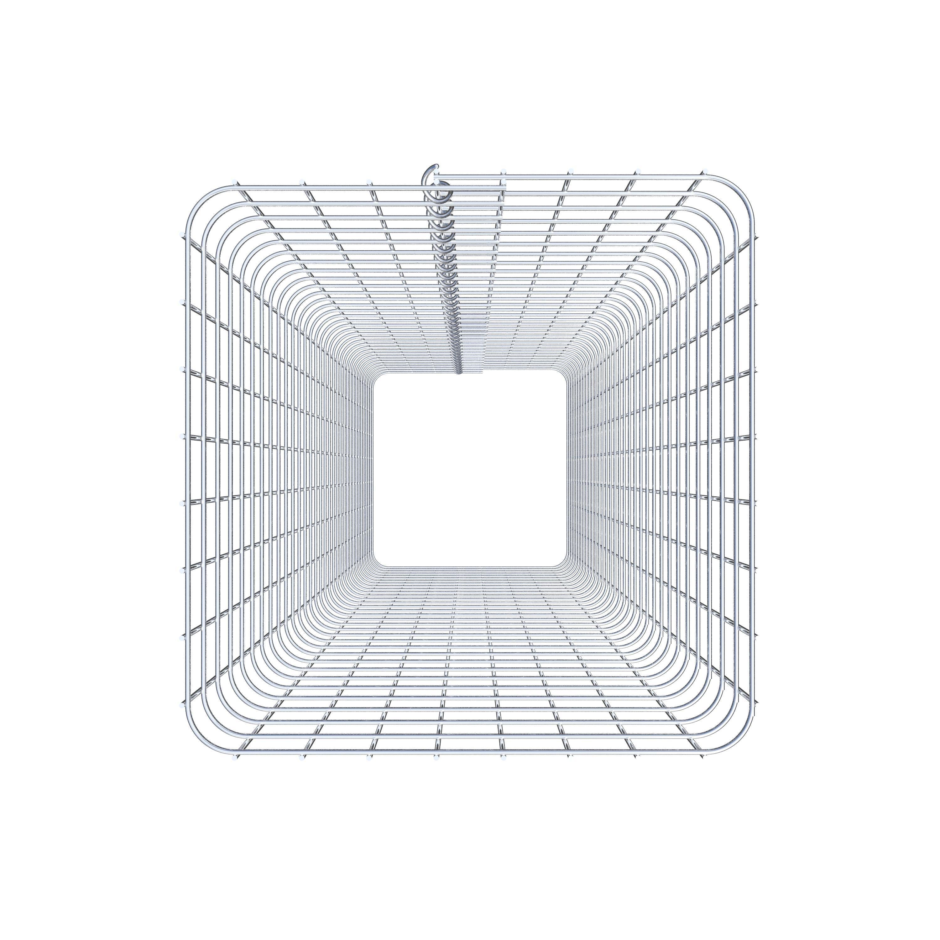 Schanskorfzuil, hoekig 42 cm x 42 cm, 160 cm hoog, MW 5 cm x 5 cm