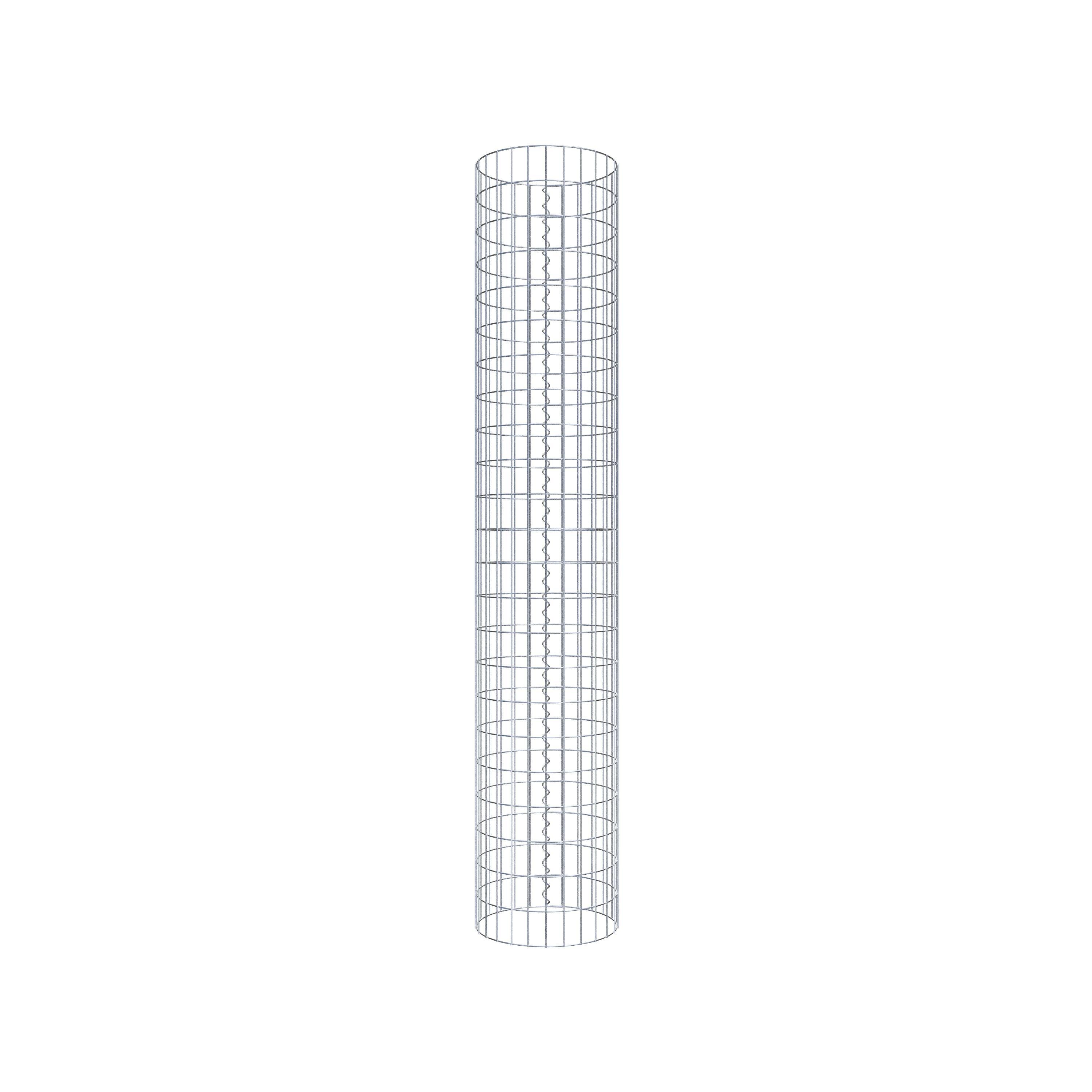Gabion column around 42 cm diameter, 230 cm height, mesh size 5 cm x 10 cm