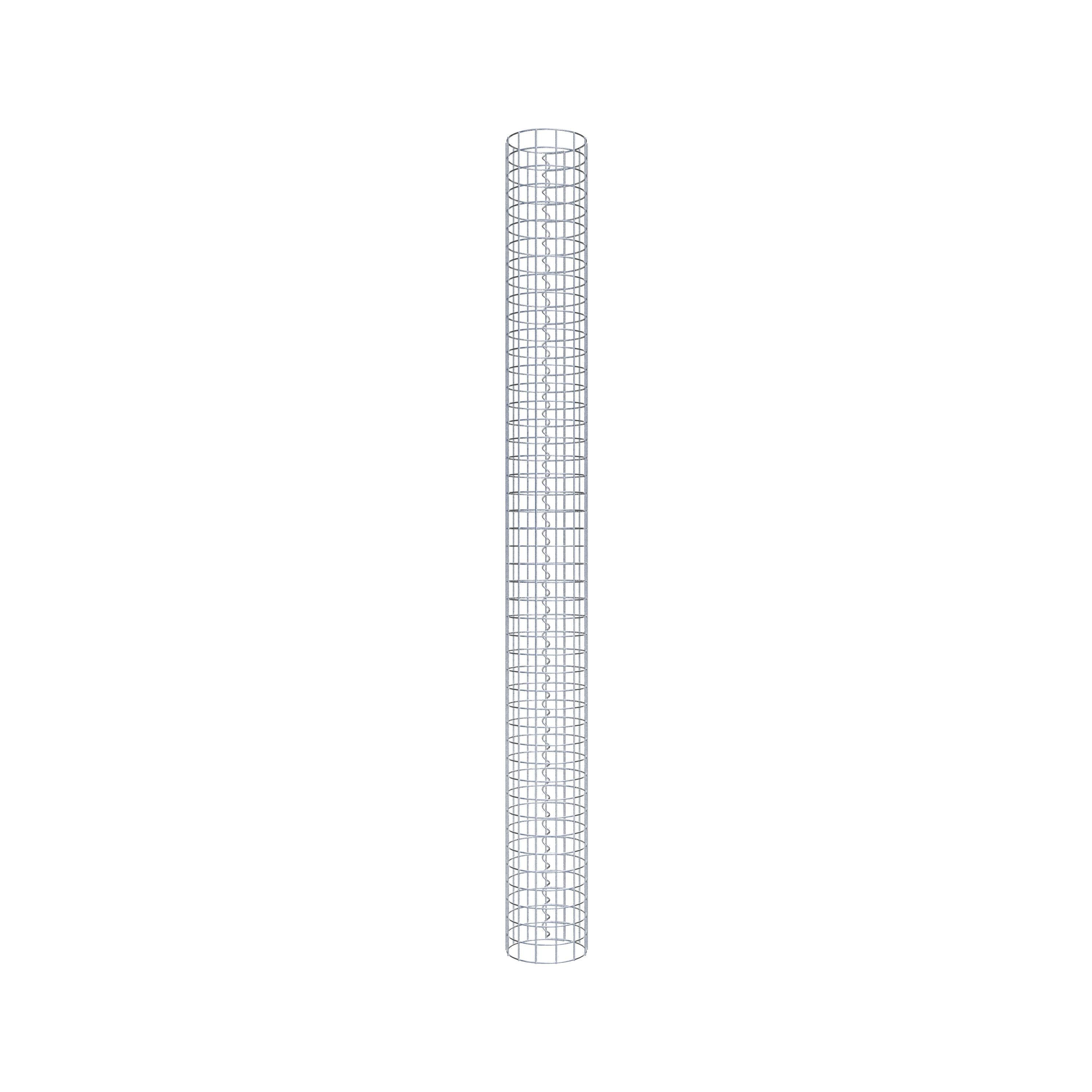 Columna de gaviones redonda de 22 cm de diámetro, 230 cm de altura, malla de 5 cm x 5 cm