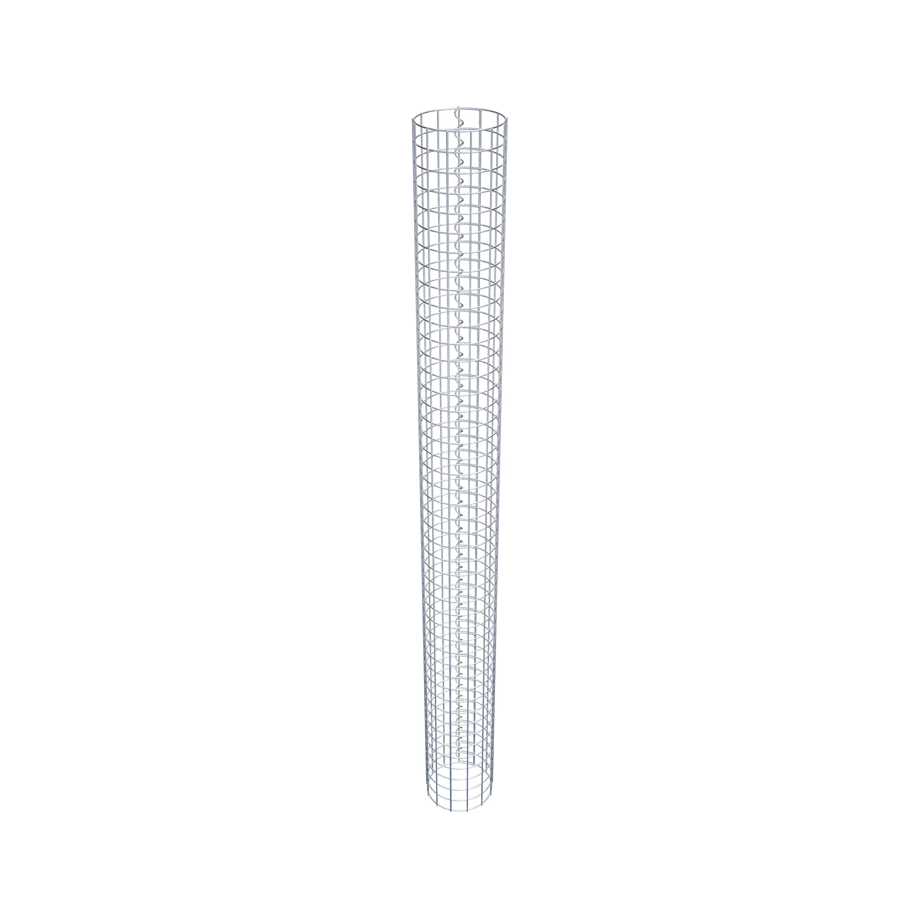 Columna de gaviones redonda de 22 cm de diámetro, 230 cm de altura, malla de 5 cm x 5 cm