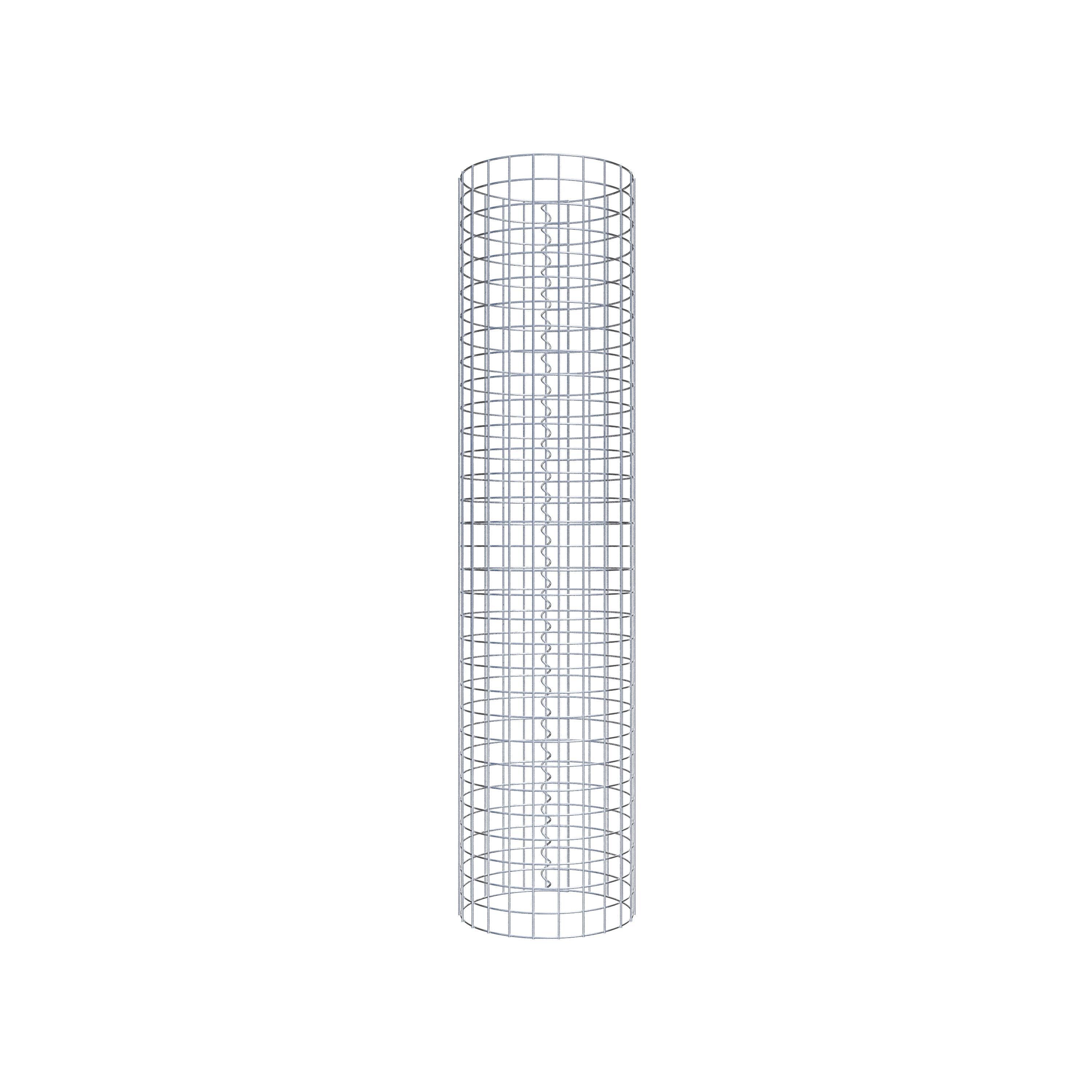 Columna de gaviones redonda 37 cm de diámetro, 160 cm de altura, malla 5 cm x 5 cm
