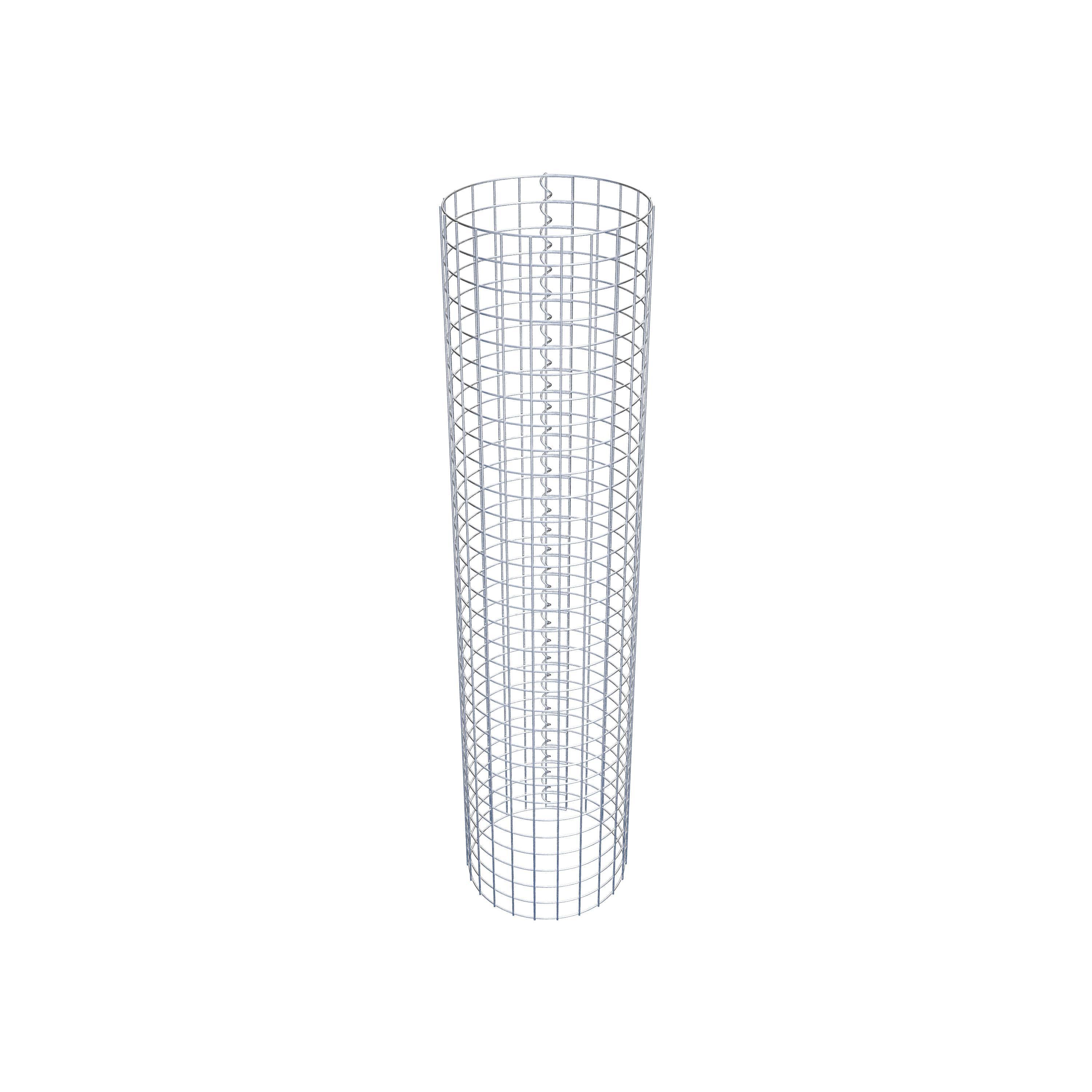 Columna de gaviones redonda 37 cm de diámetro, 160 cm de altura, malla 5 cm x 5 cm