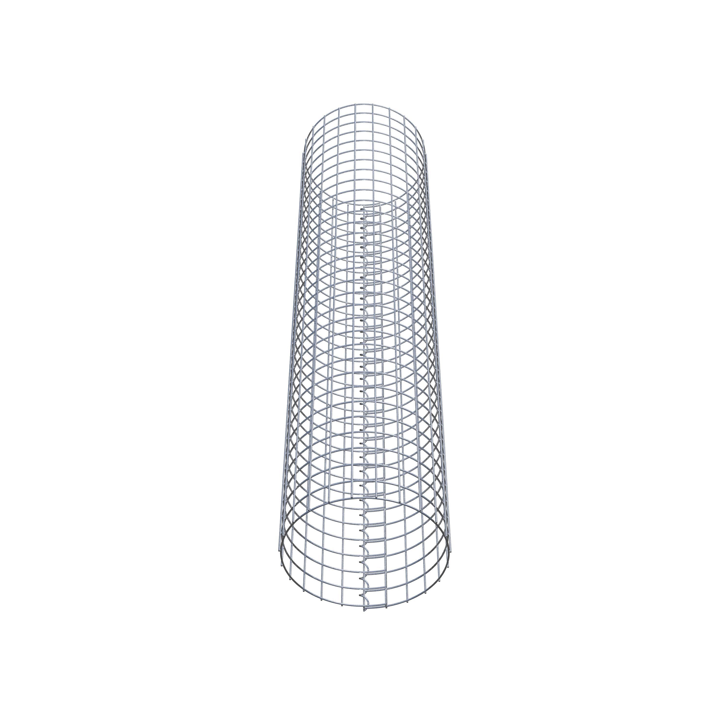 Columna de gaviones redonda 37 cm de diámetro, 160 cm de altura, malla 5 cm x 5 cm