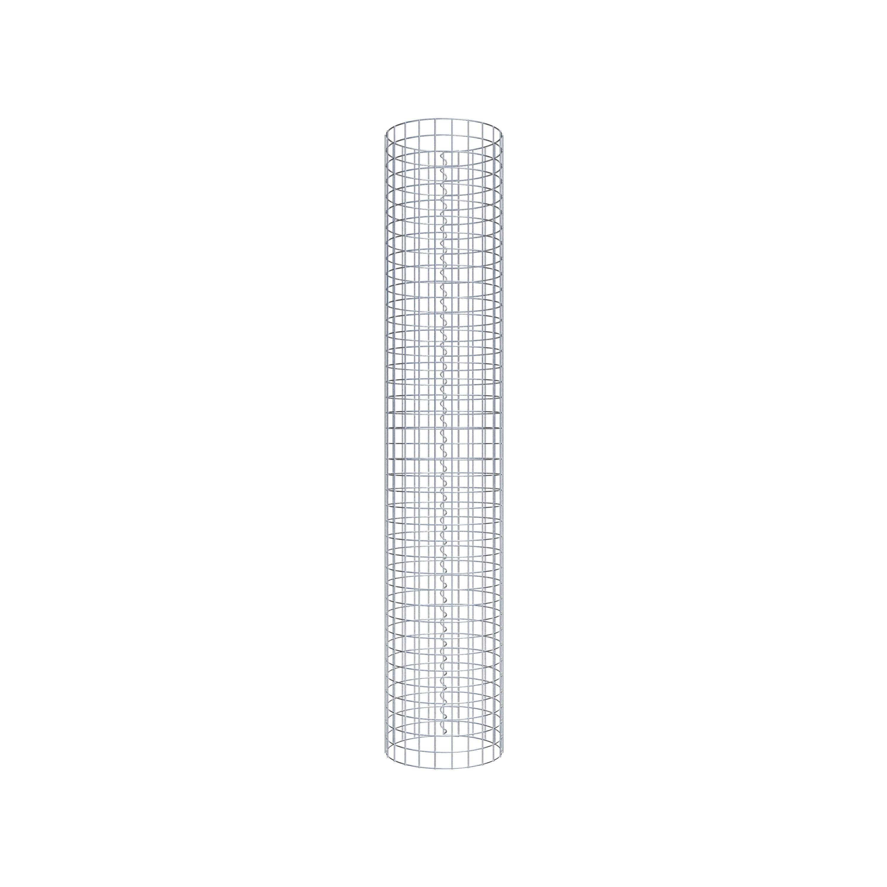 Columna de gaviones redonda 37 cm de diámetro, 200 cm de altura, malla 5 cm x 5 cm