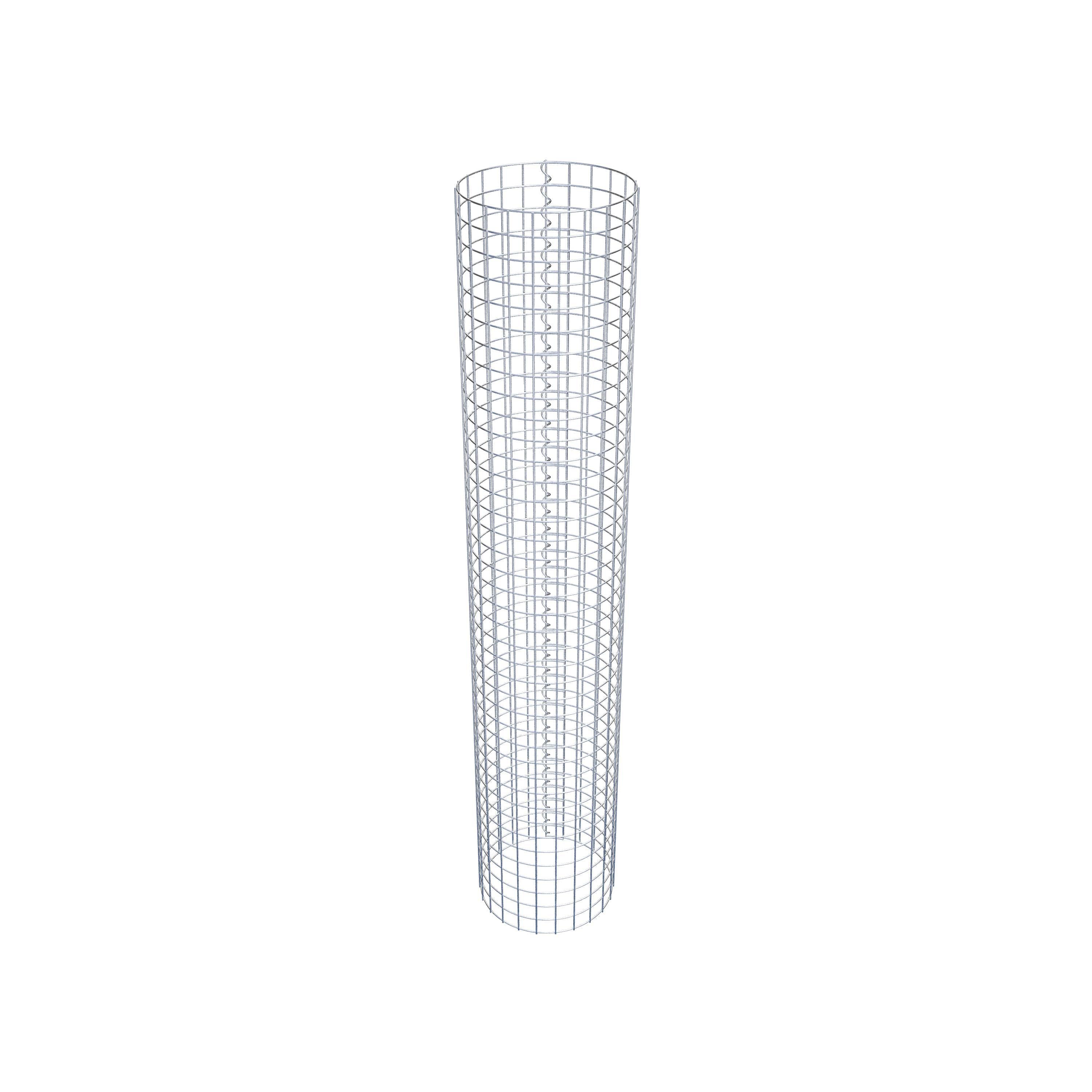 Columna de gaviones redonda 37 cm de diámetro, 200 cm de altura, malla 5 cm x 5 cm