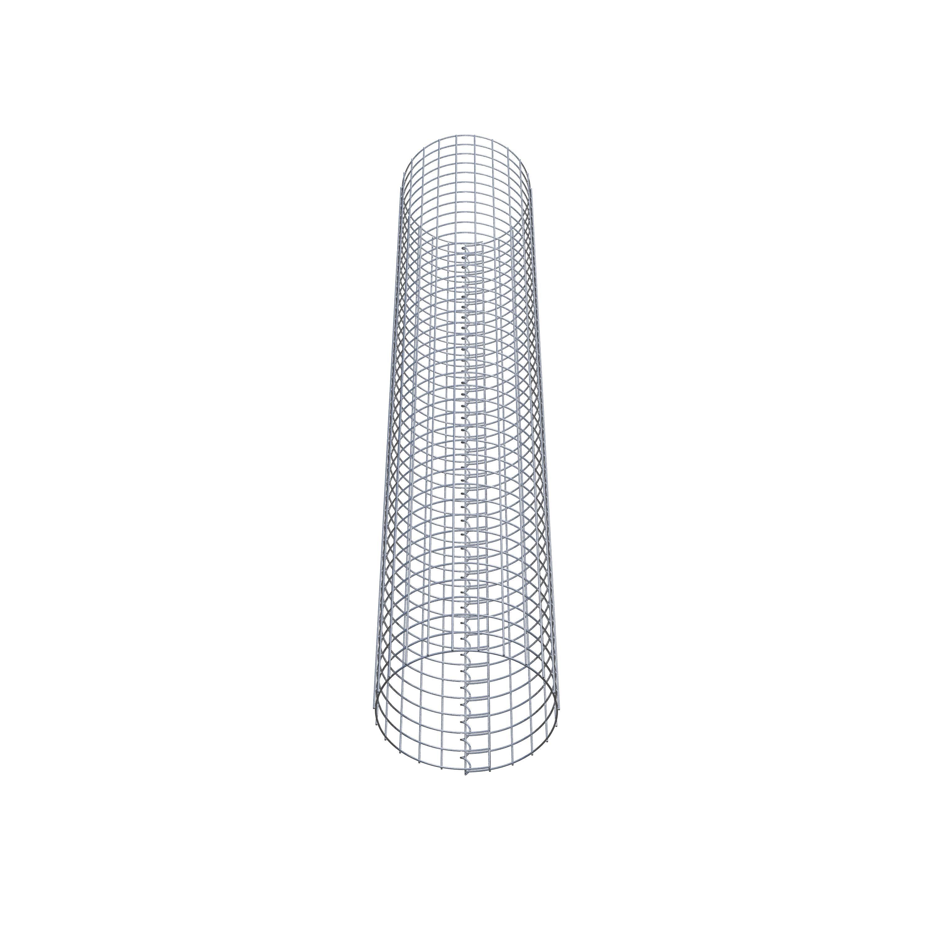 Columna de gaviones redonda 37 cm de diámetro, 200 cm de altura, malla 5 cm x 5 cm