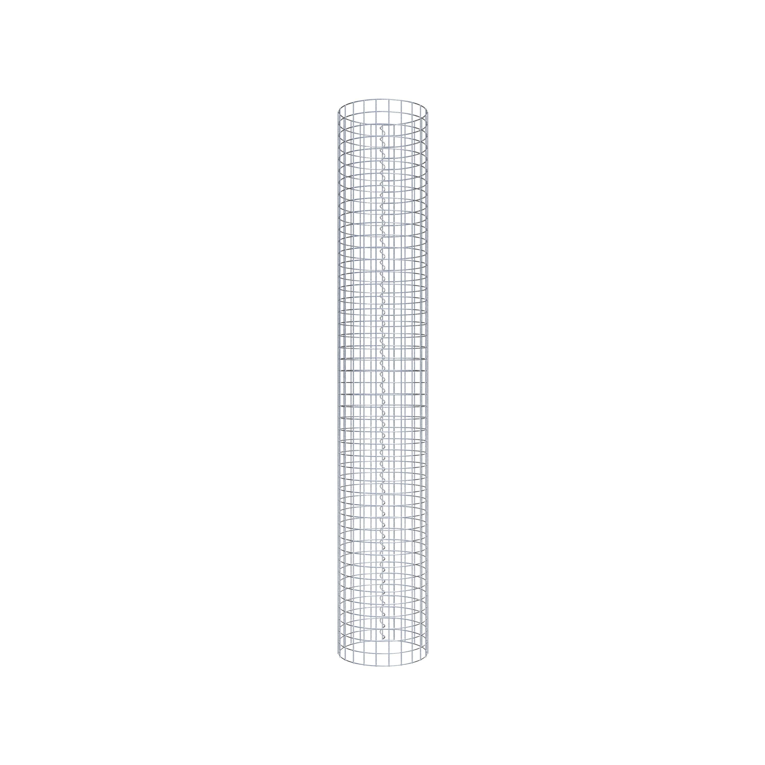 Colonna gabbionata rotonda 37 cm di diametro, 230 cm di altezza, maglia 5 cm x 5 cm