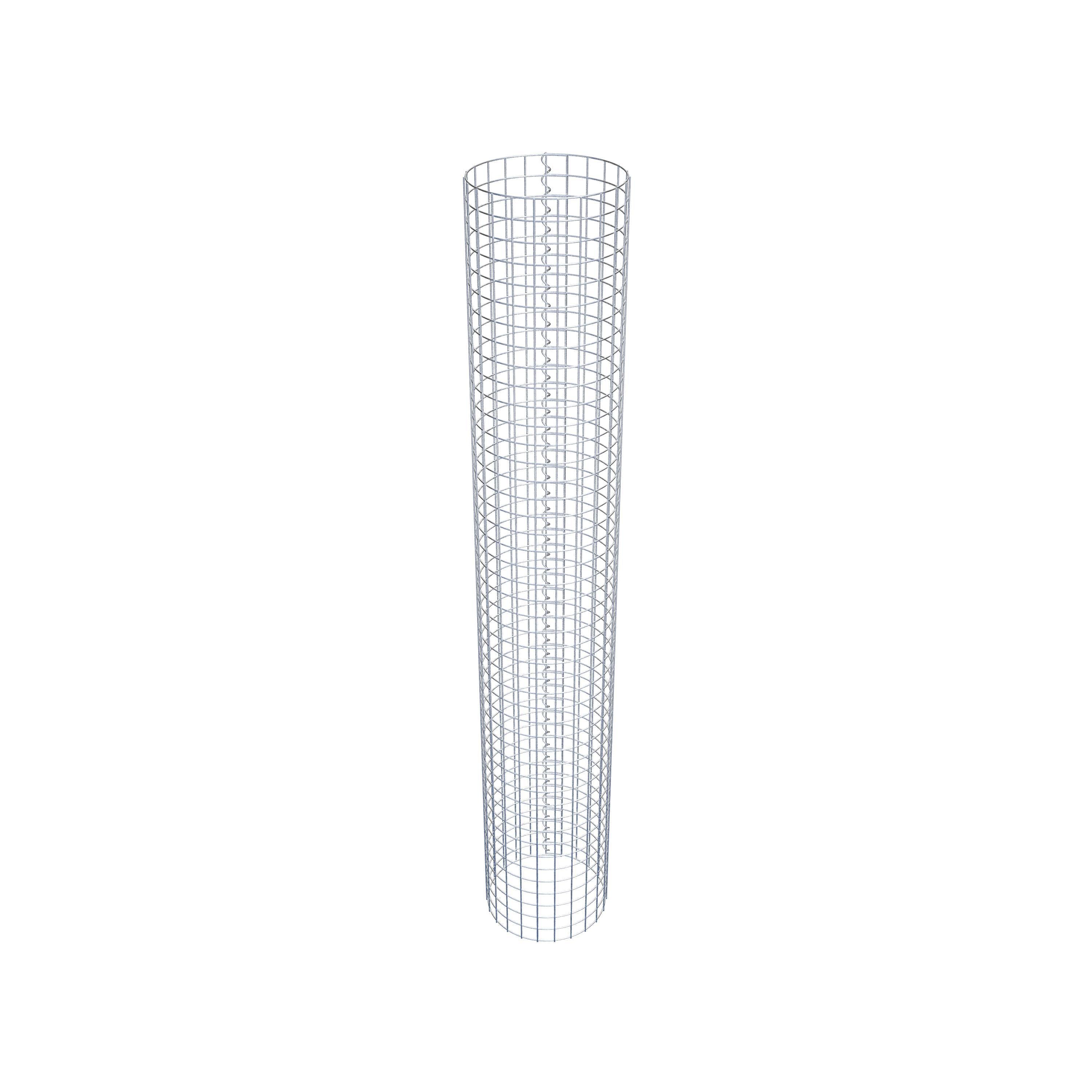 Colonna gabbionata rotonda 37 cm di diametro, 230 cm di altezza, maglia 5 cm x 5 cm