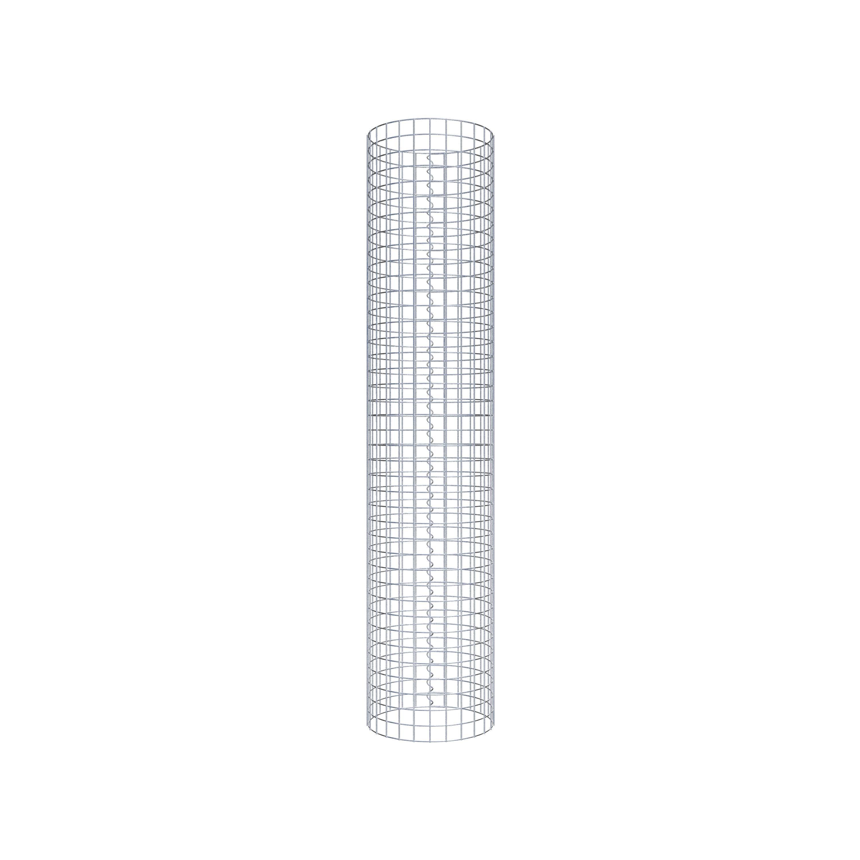 Colonna gabbionata rotonda 42 cm di diametro, 200 cm di altezza, maglia 5 cm x 5 cm