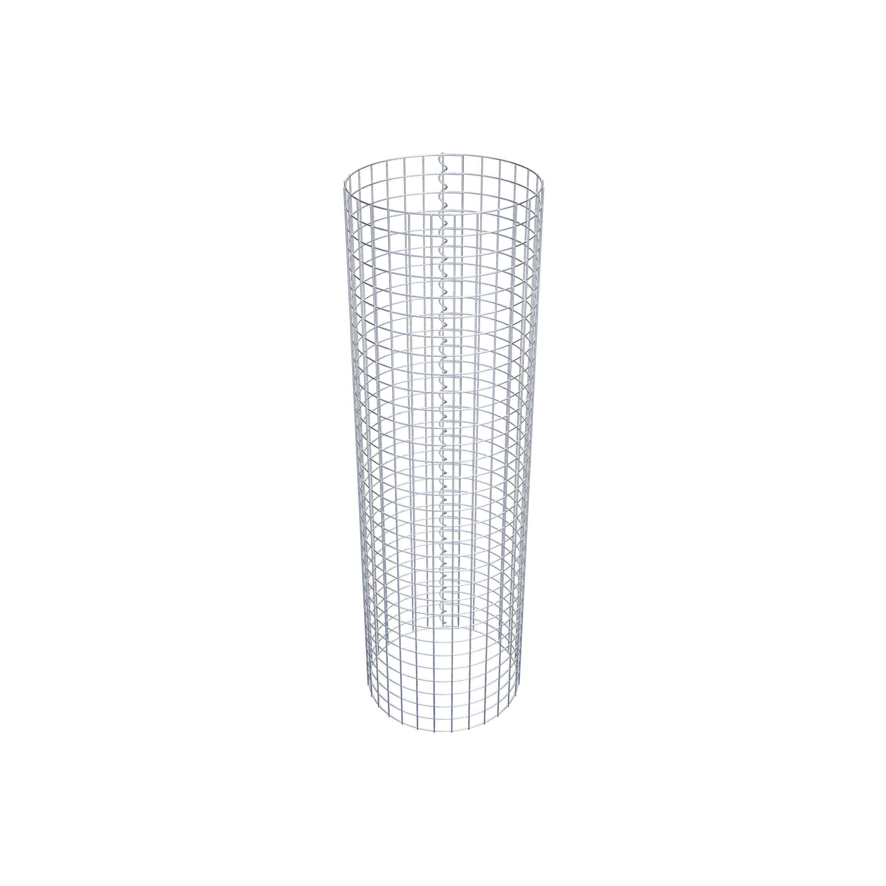 Colonna gabbionata rotonda 47 cm di diametro, 160 cm di altezza, maglia 5 cm x 5 cm