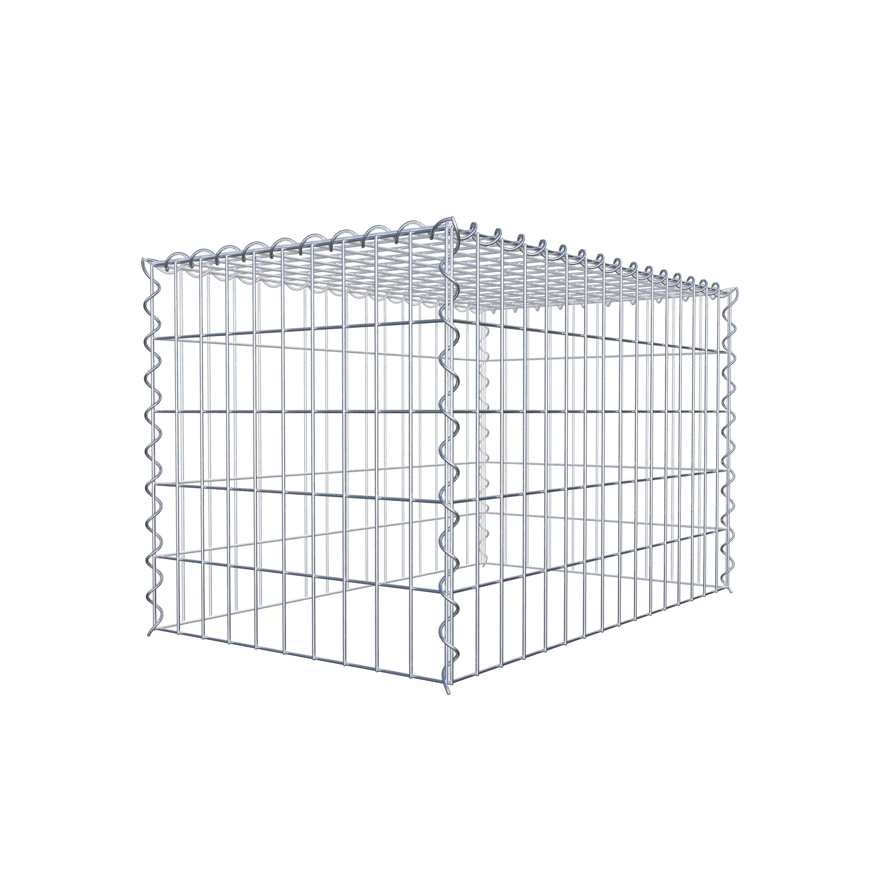 Gabion rapporté type 3 80 cm x 50 cm x 50 cm (L x H x P), mailles 5 cm x 10 cm, spirale