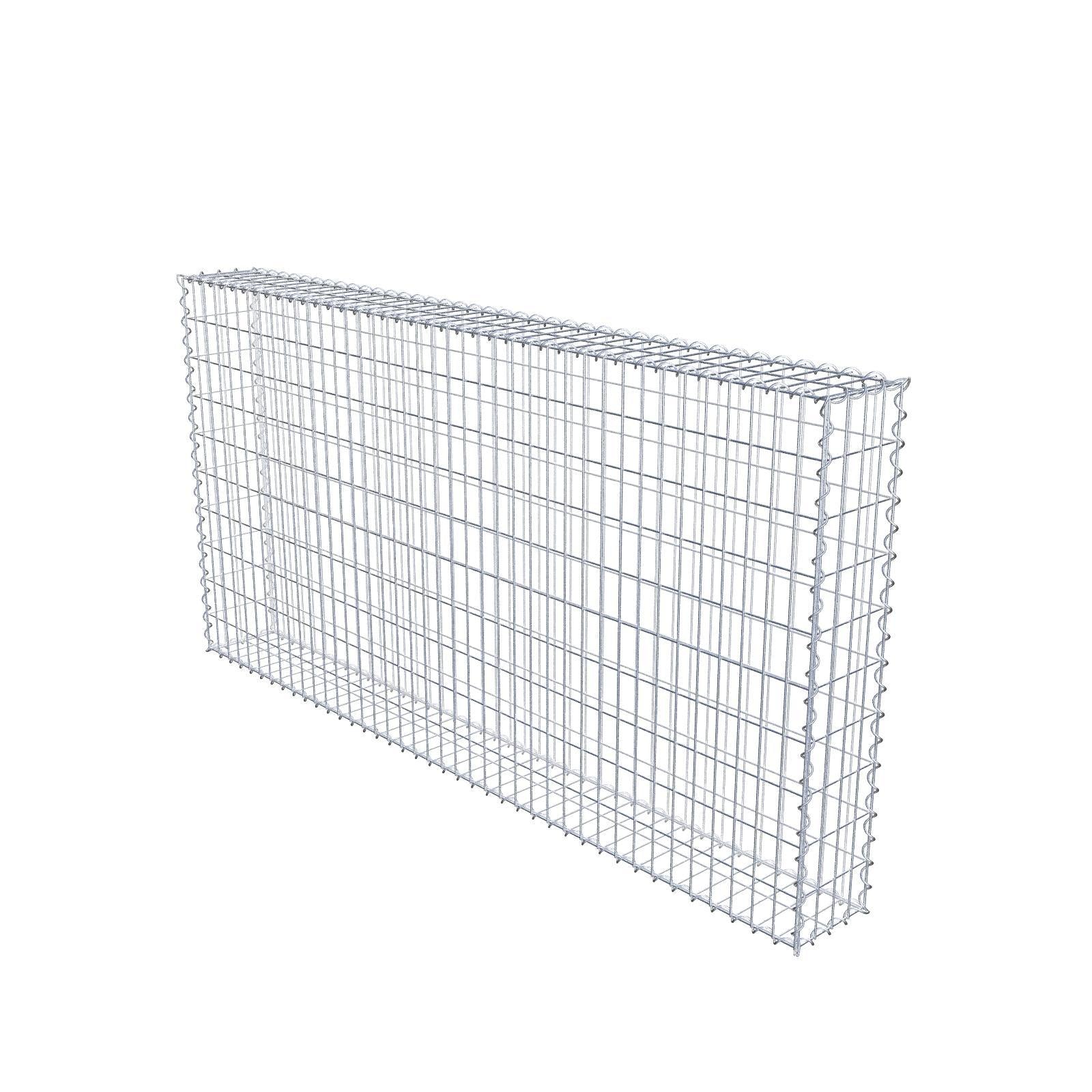 Gabião 200 cm x 100 cm x 20 cm (C x A x P), malhagem 5 cm x 10 cm, espiral