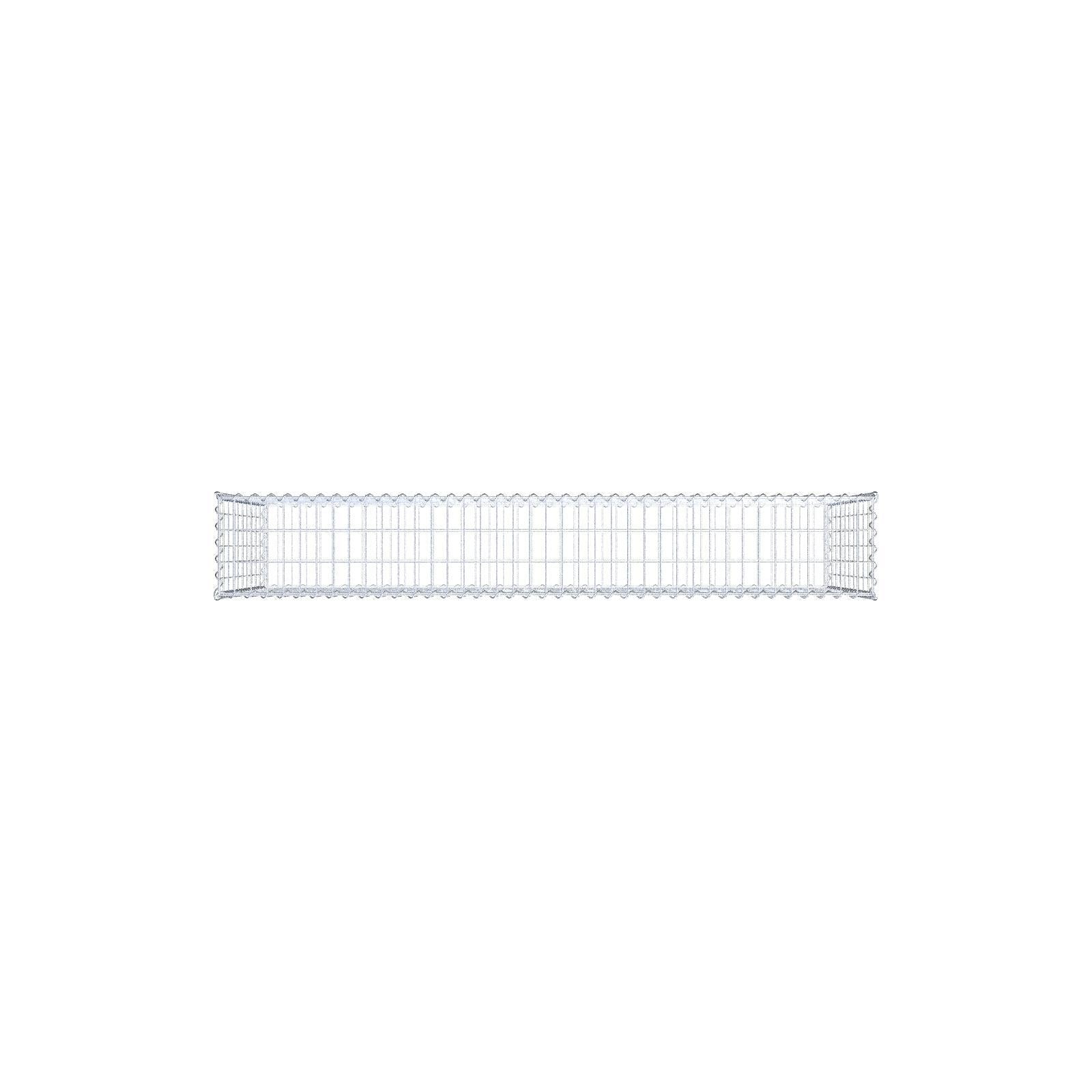 Gavión 200 cm x 100 cm x 30 cm (largo x alto x fondo), malla 5 cm x 10 cm, en espiral