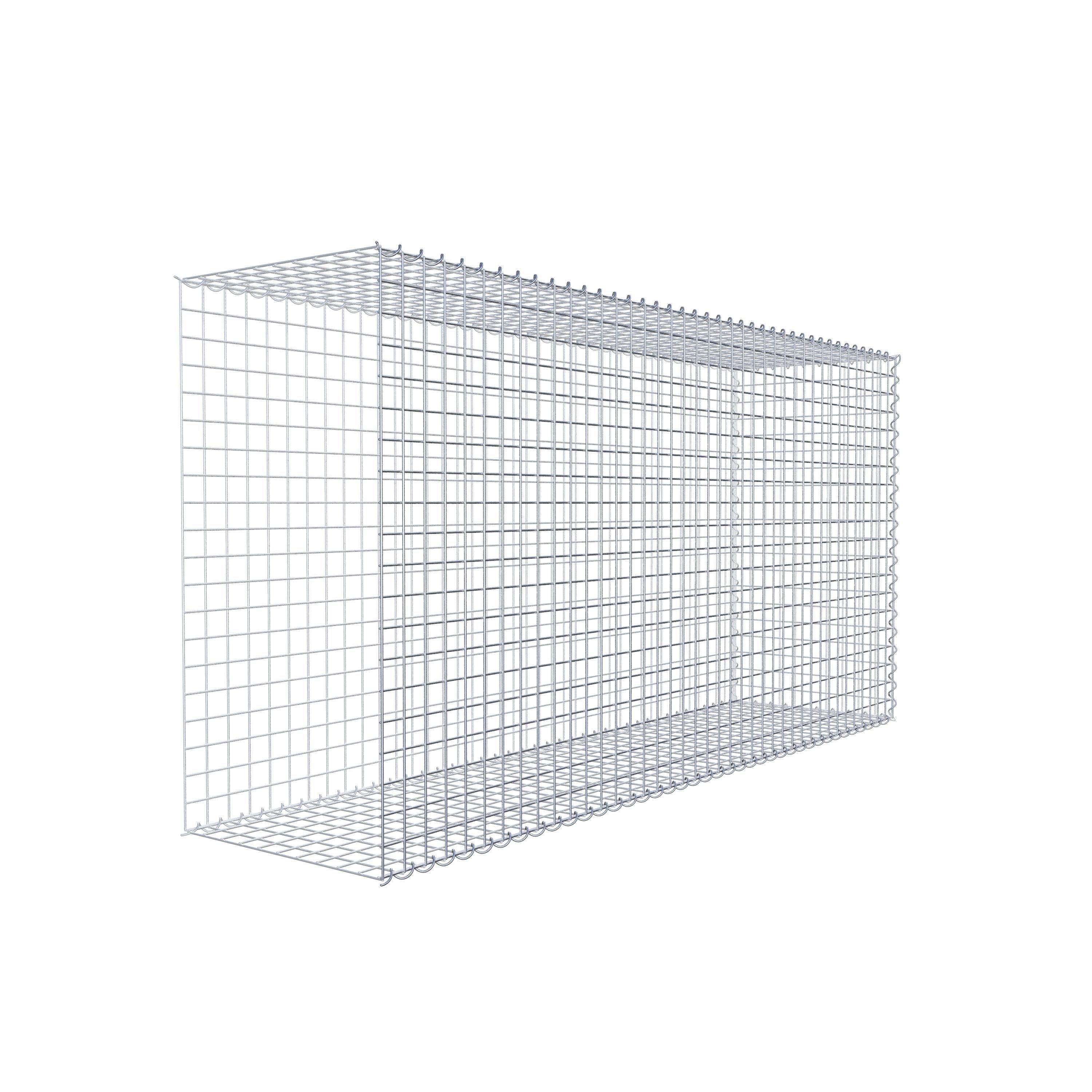 Extra gabion typ 2 200 cm x 100 cm x 50 cm (L x H x D), maskstorlek 5 cm x 5 cm, spiral