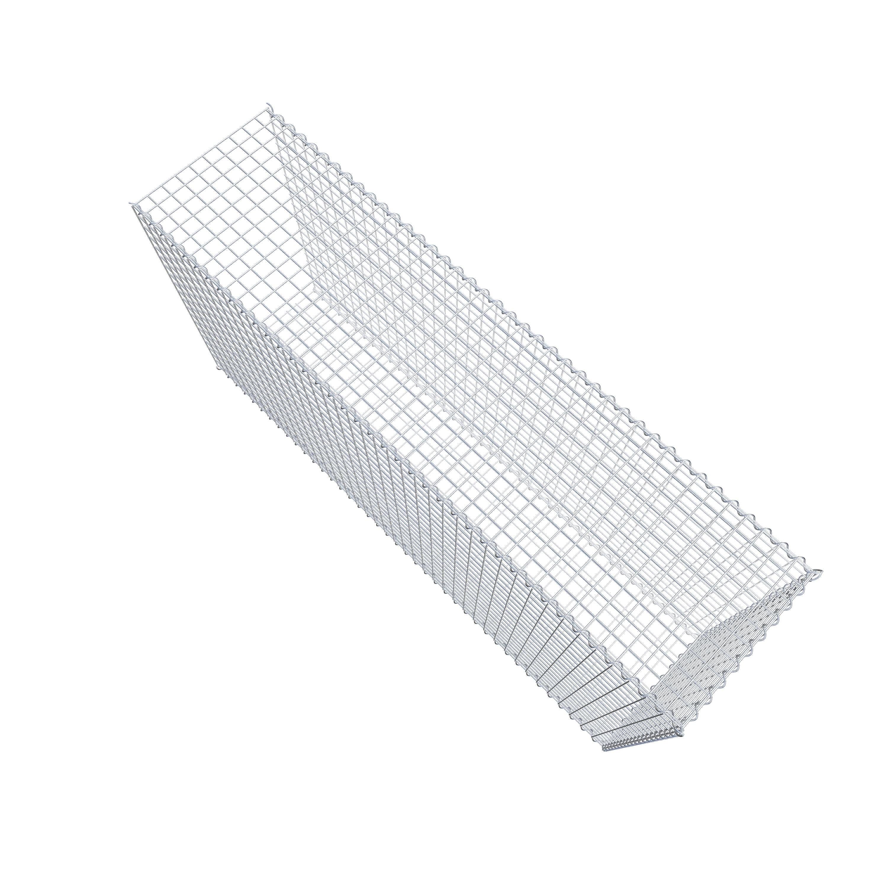 Extra gabion typ 2 200 cm x 100 cm x 50 cm (L x H x D), maskstorlek 5 cm x 5 cm, spiral