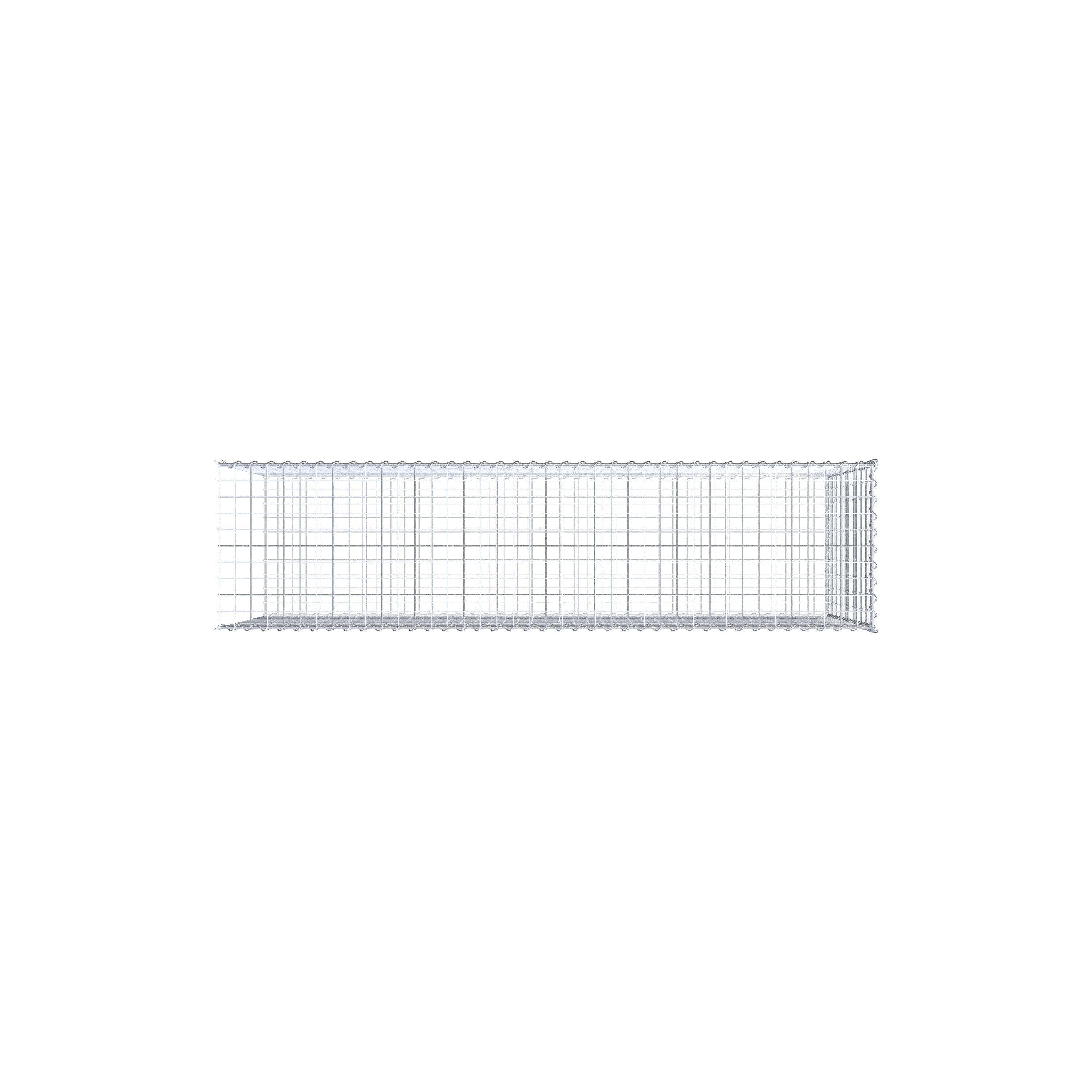Extra gabion typ 2 200 cm x 100 cm x 50 cm (L x H x D), maskstorlek 5 cm x 5 cm, spiral