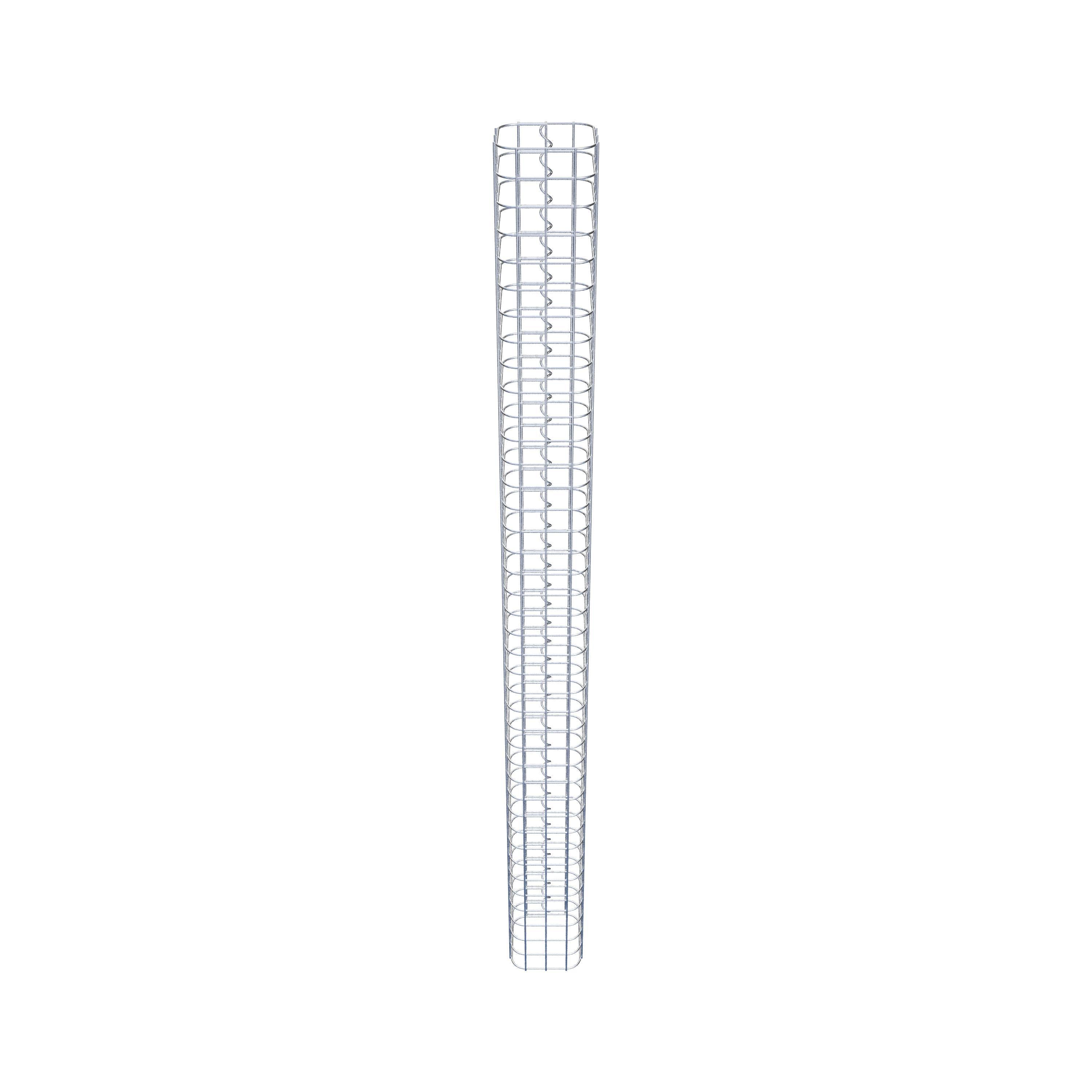 Coluna de gabião quadrada galvanizada a quente, 17 cm x 17 cm, 200 cm de altura, malha 5 cm x 5 cm