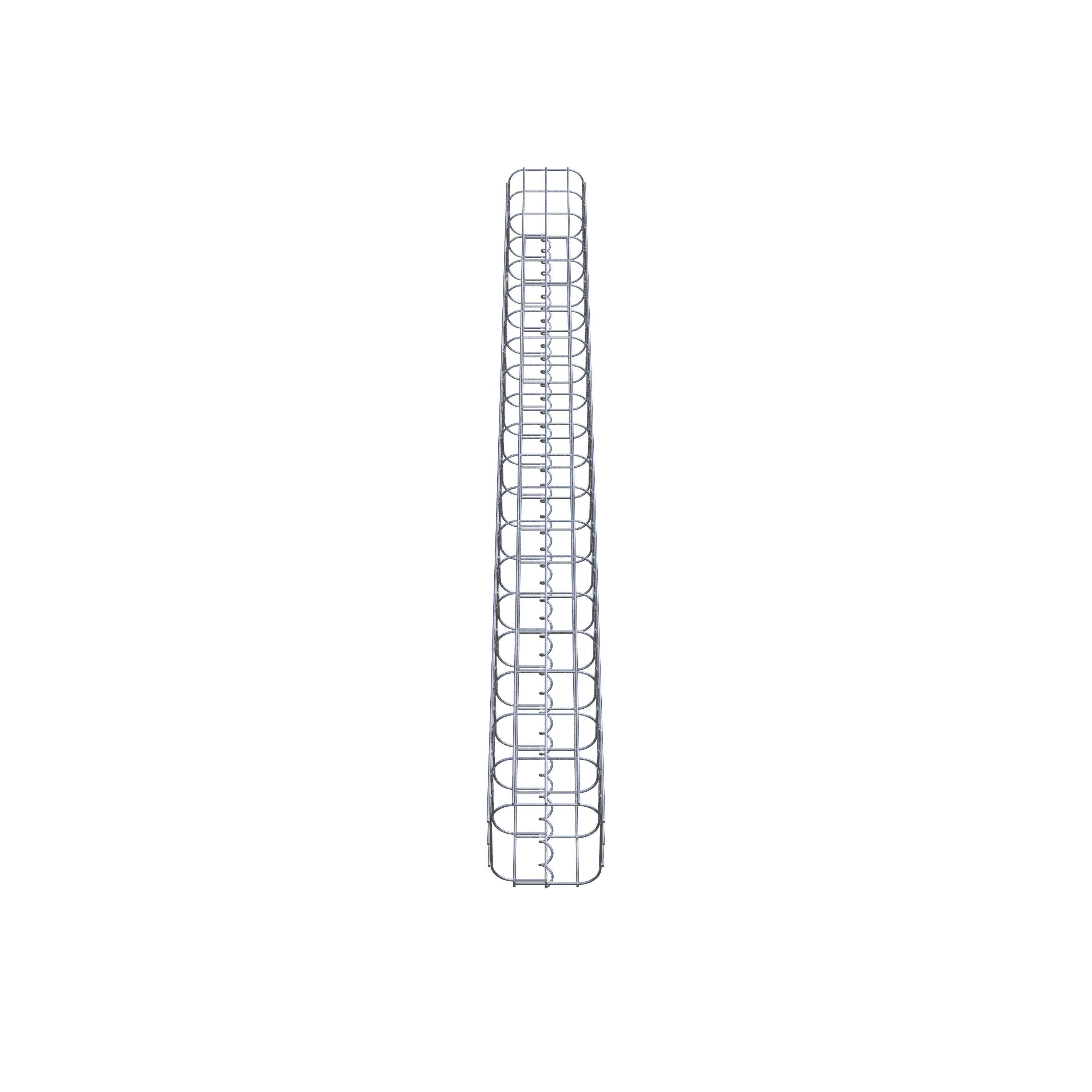 Columna rectangular de gaviones galvanizados en caliente, 17 cm x 17 cm, 200 cm de altura, MW 5 cm x 10 cm