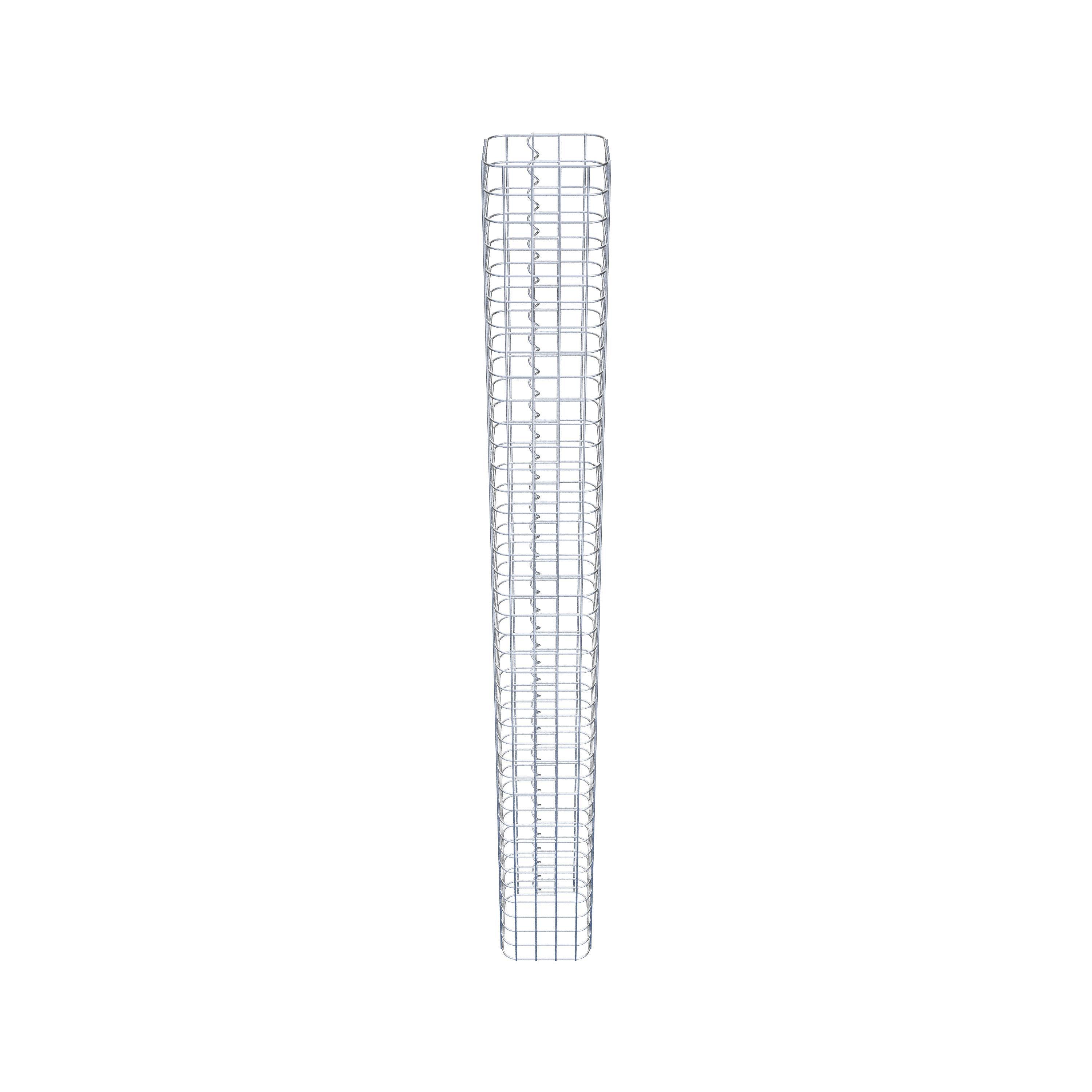 Coluna de gabião quadrada galvanizada a quente, 22 cm x 22 cm, 200 cm de altura, malha 5 cm x 5 cm