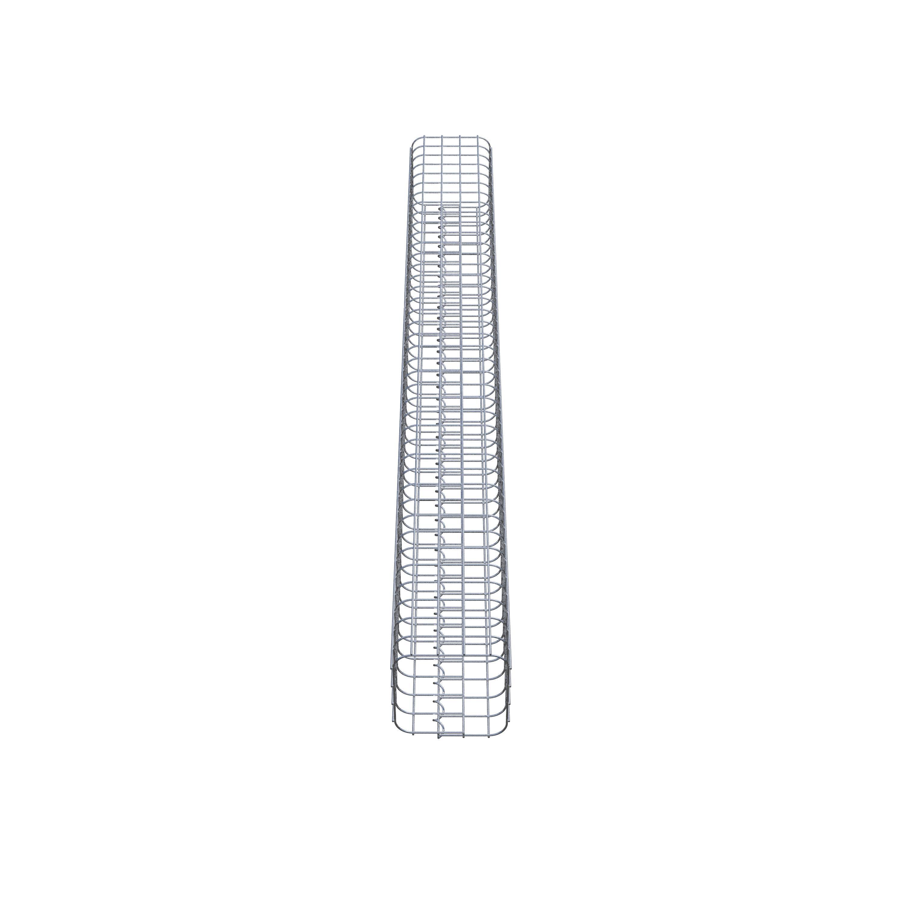 Coluna de gabião quadrada galvanizada a quente, 22 cm x 22 cm, 200 cm de altura, malha 5 cm x 5 cm