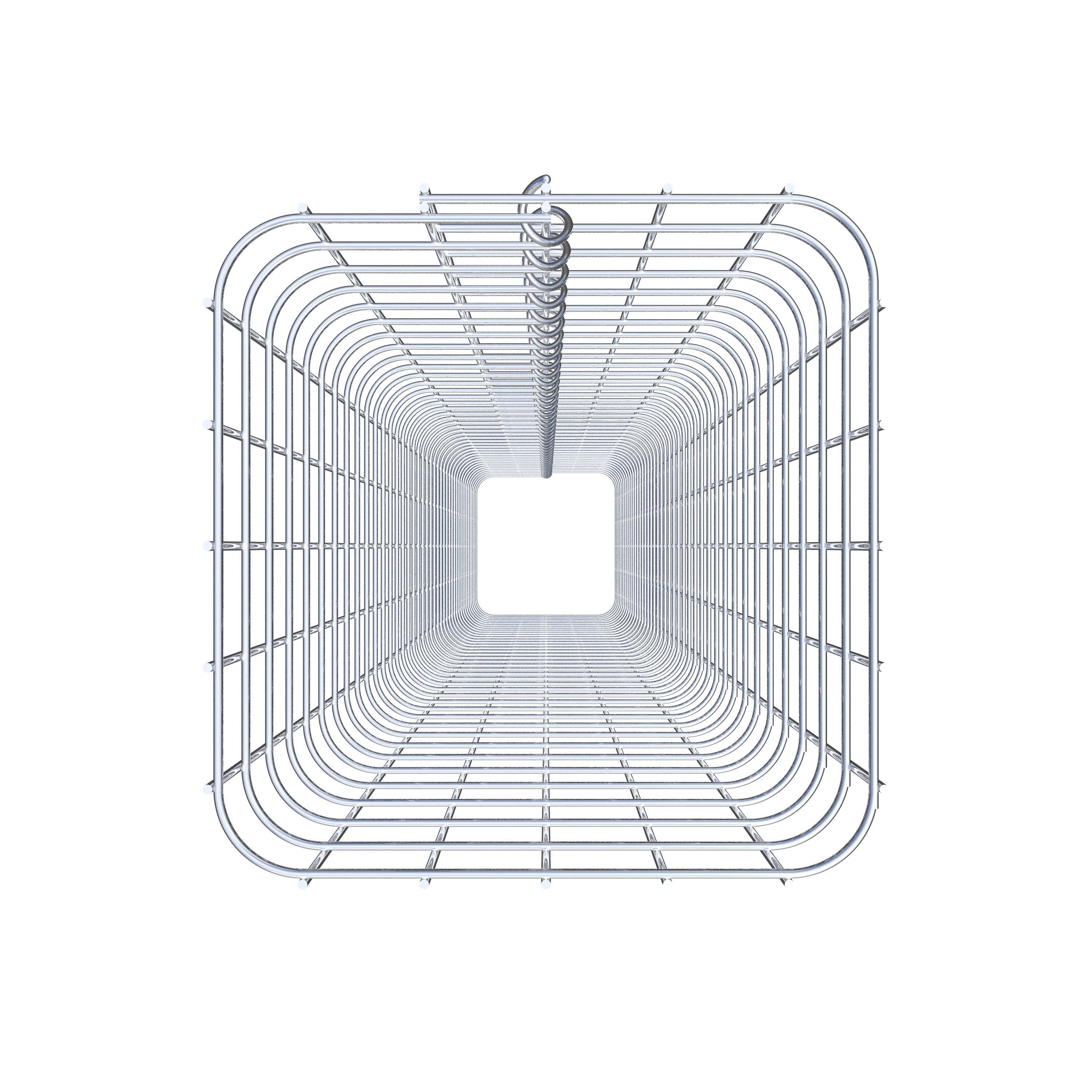 Coluna de gabião quadrada galvanizada a quente, 27 cm x 27 cm, 200 cm de altura, malha 5 cm x 5 cm