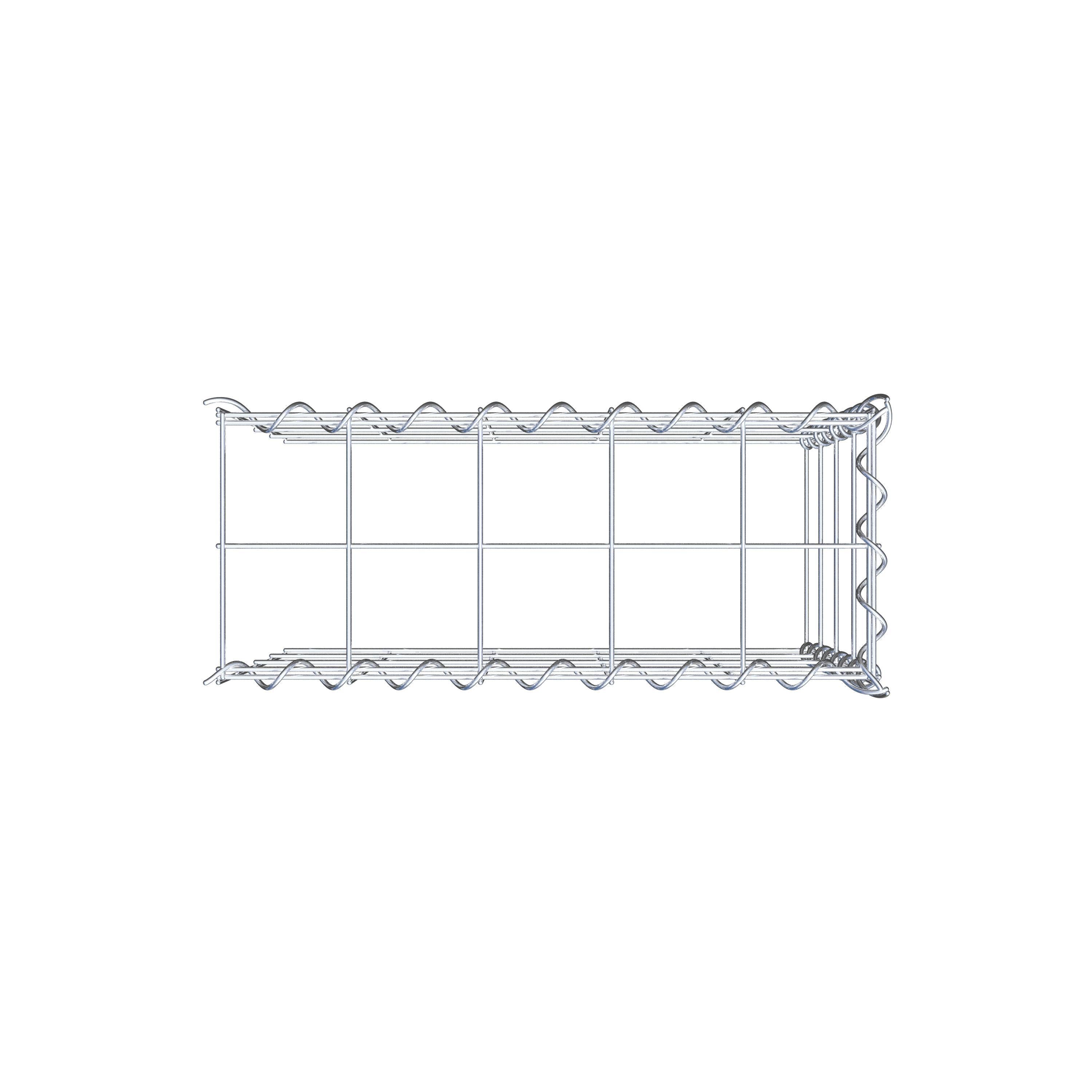 Gabbione aggiuntivo tipo 4 50 cm x 40 cm x 20 cm (L x H x P), dimensione maglia 10 cm x 10 cm, a spirale
