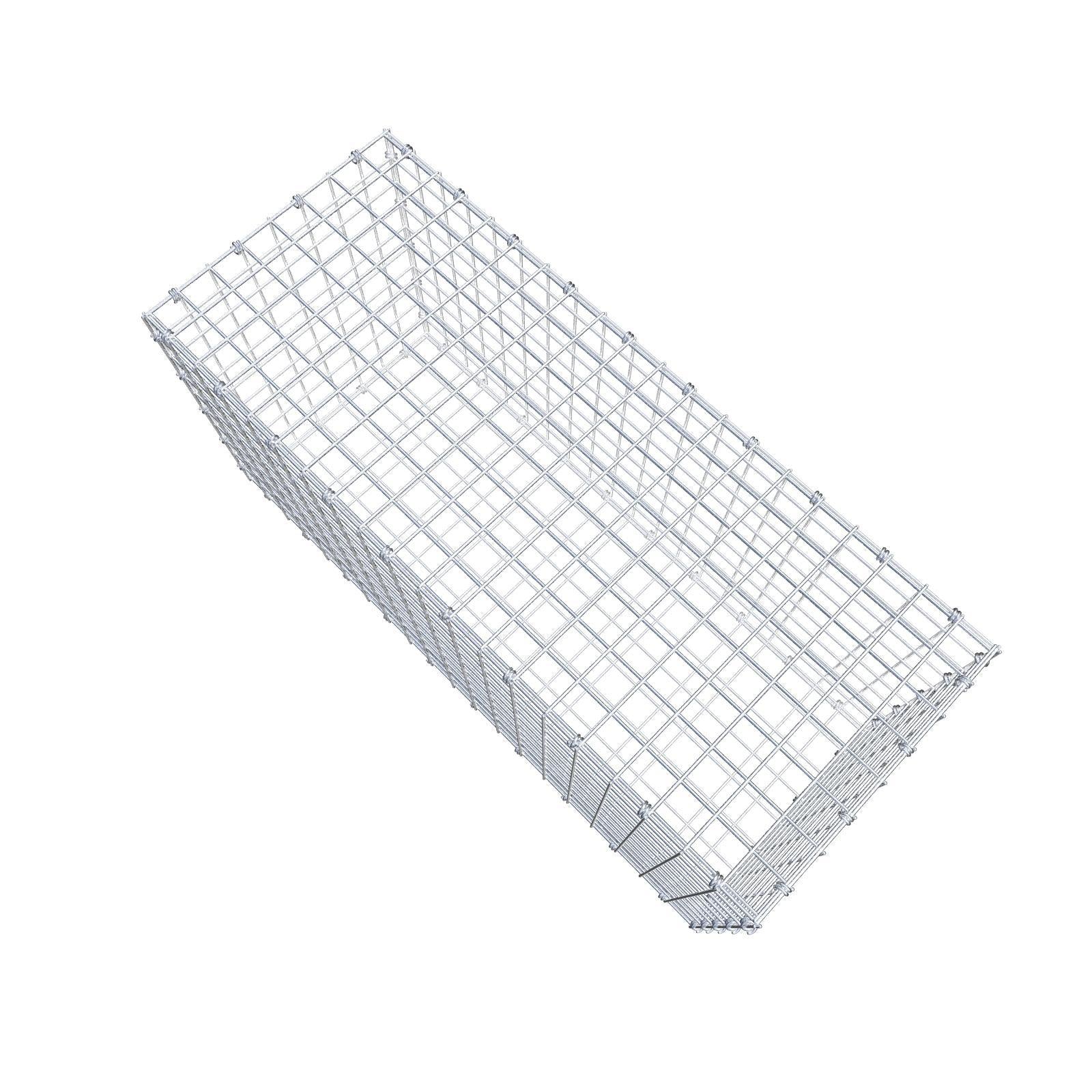 Gabion 100 cm x 50 cm x 40 cm (L x H x D), maskestørrelse 5 x 5 cm, spiralring