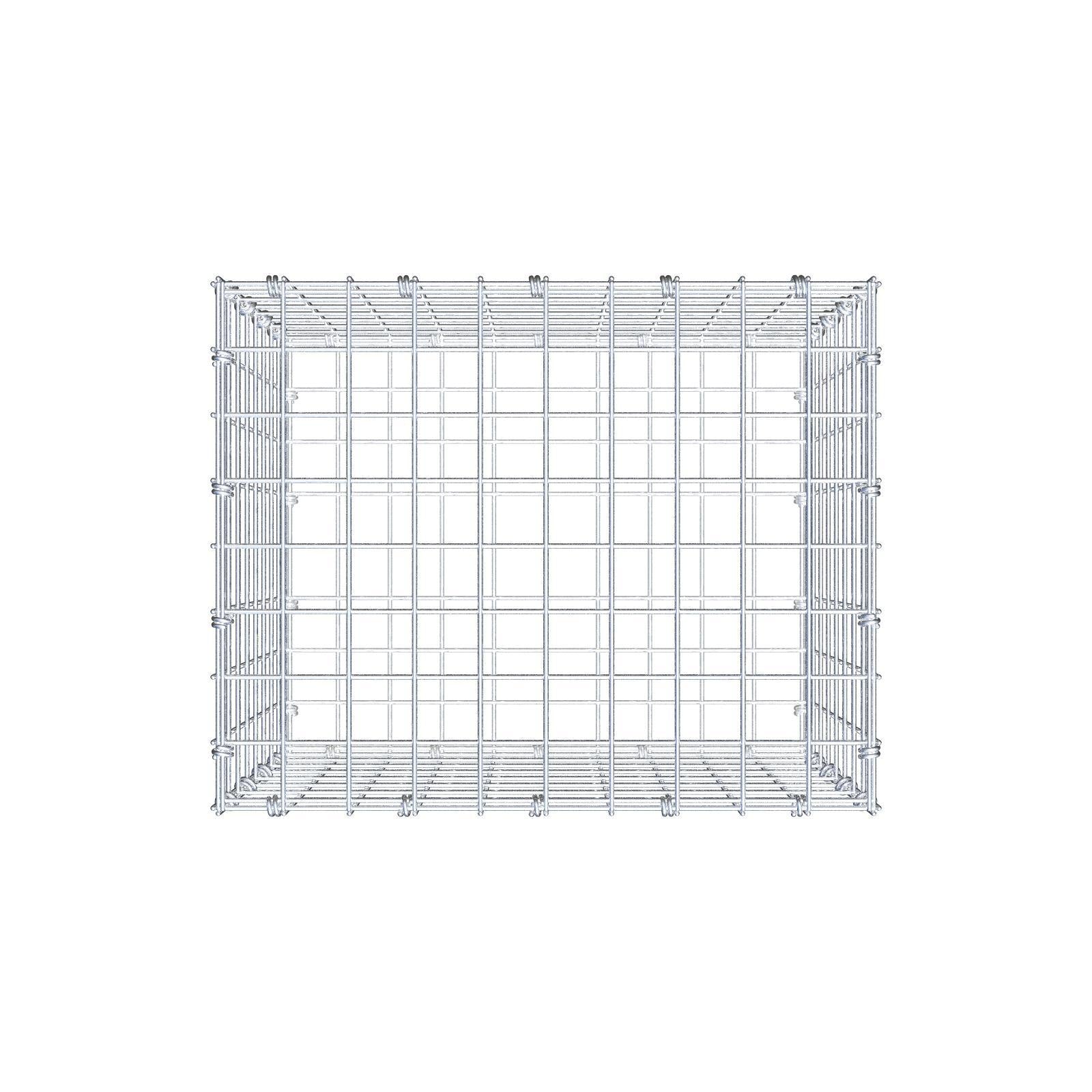Gabbione 50 cm x 40 cm x 40 cm (L x H x P), maglia 5 x 5 cm, anello a spirale