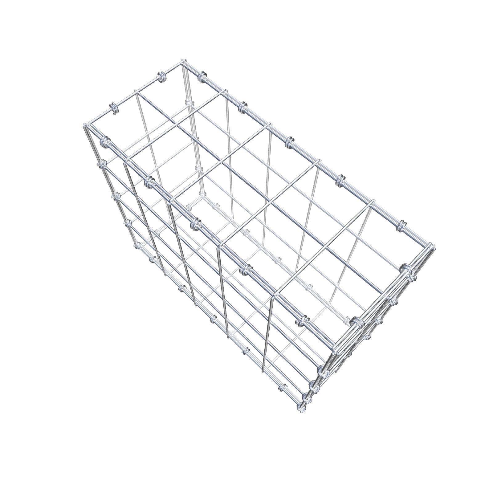 Gabbione 50 cm x 40 cm x 20 cm (L x H x P), maglia 10 x 10 cm, anello a spirale