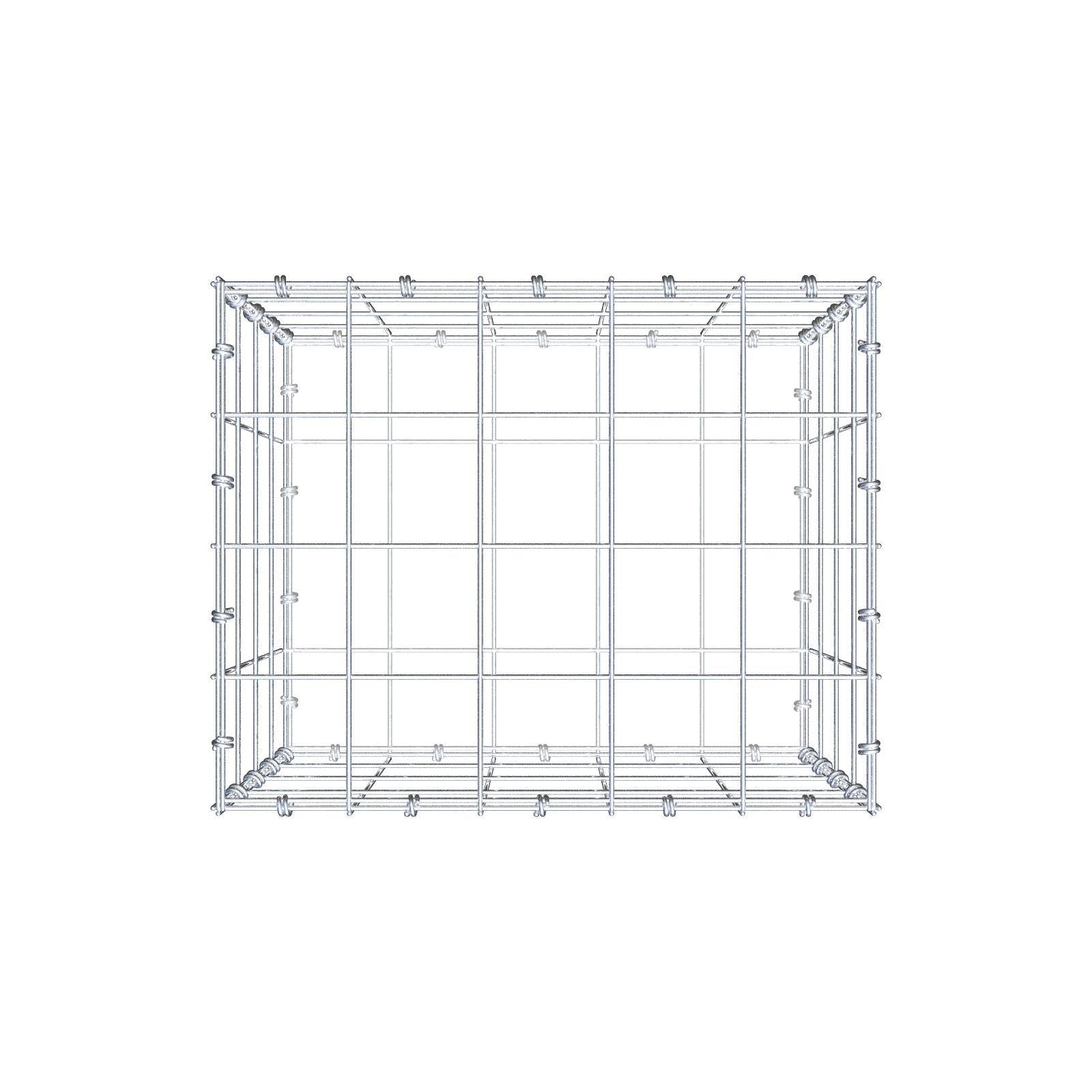 Gabione 50 cm x 40 cm x 40 cm (L x H x T), Maschenweite 10 x 10 cm, Spiralring