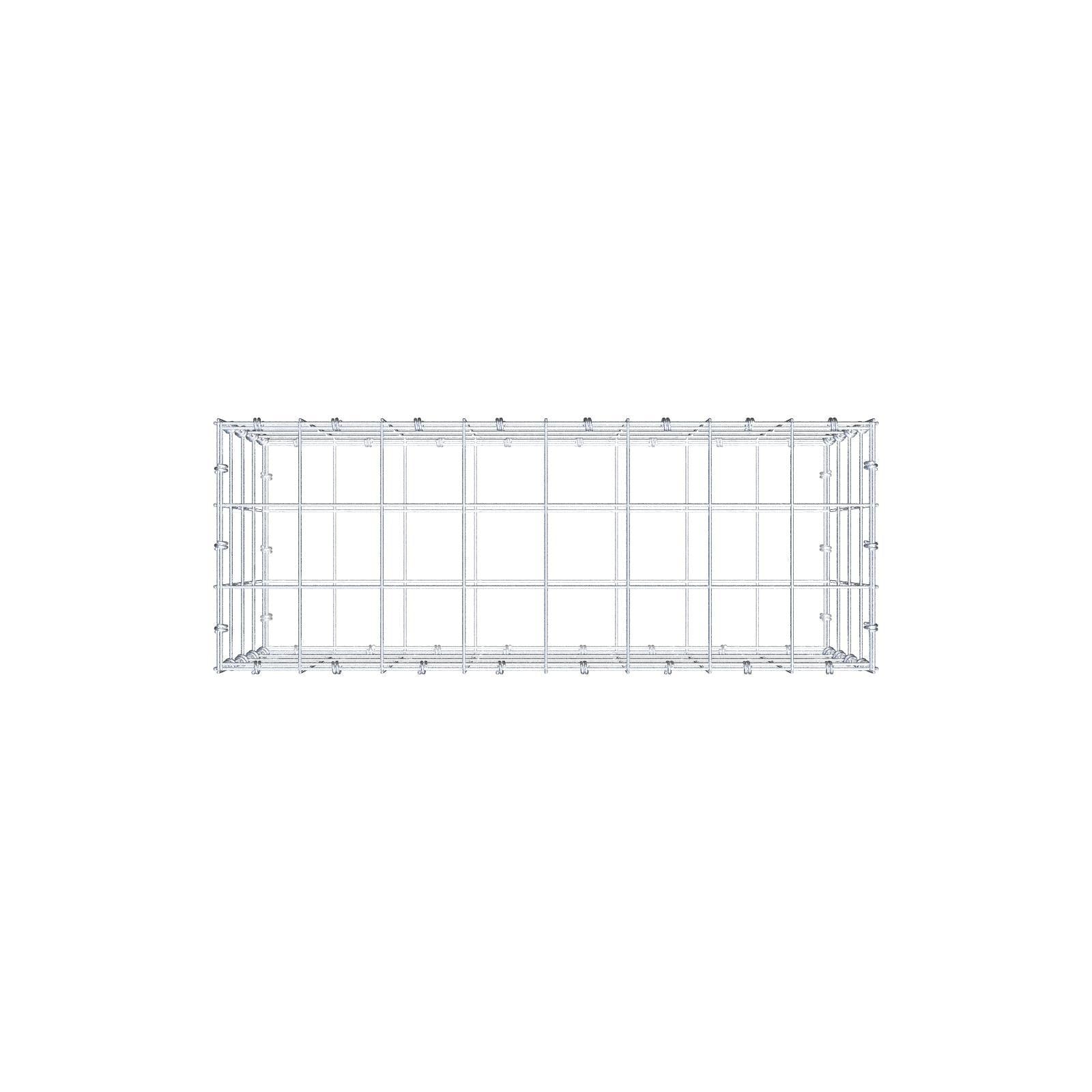 Gabbione 80 cm x 40 cm x 30 cm (L x H x P), maglia 10 x 10 cm, anello a spirale