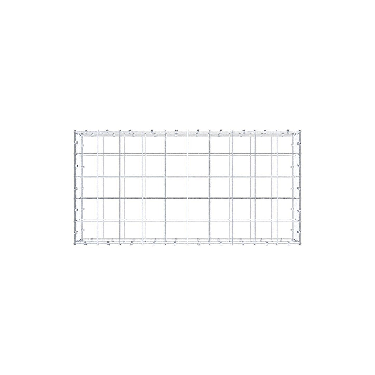 Gabione 100 cm x 20 cm x 50 cm (L x H x T), Maschenweite 10 x 10 cm, Spiralring