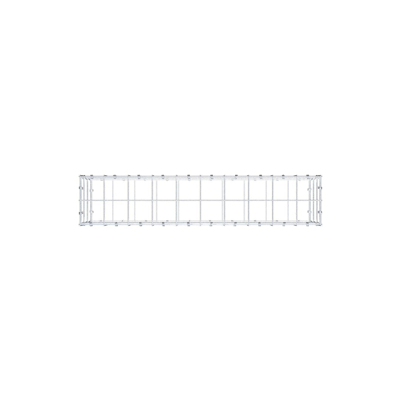 Gabion 100 cm x 30 cm x 20 cm (L x H x P), mailles 10 x 10 cm, anneau en spirale