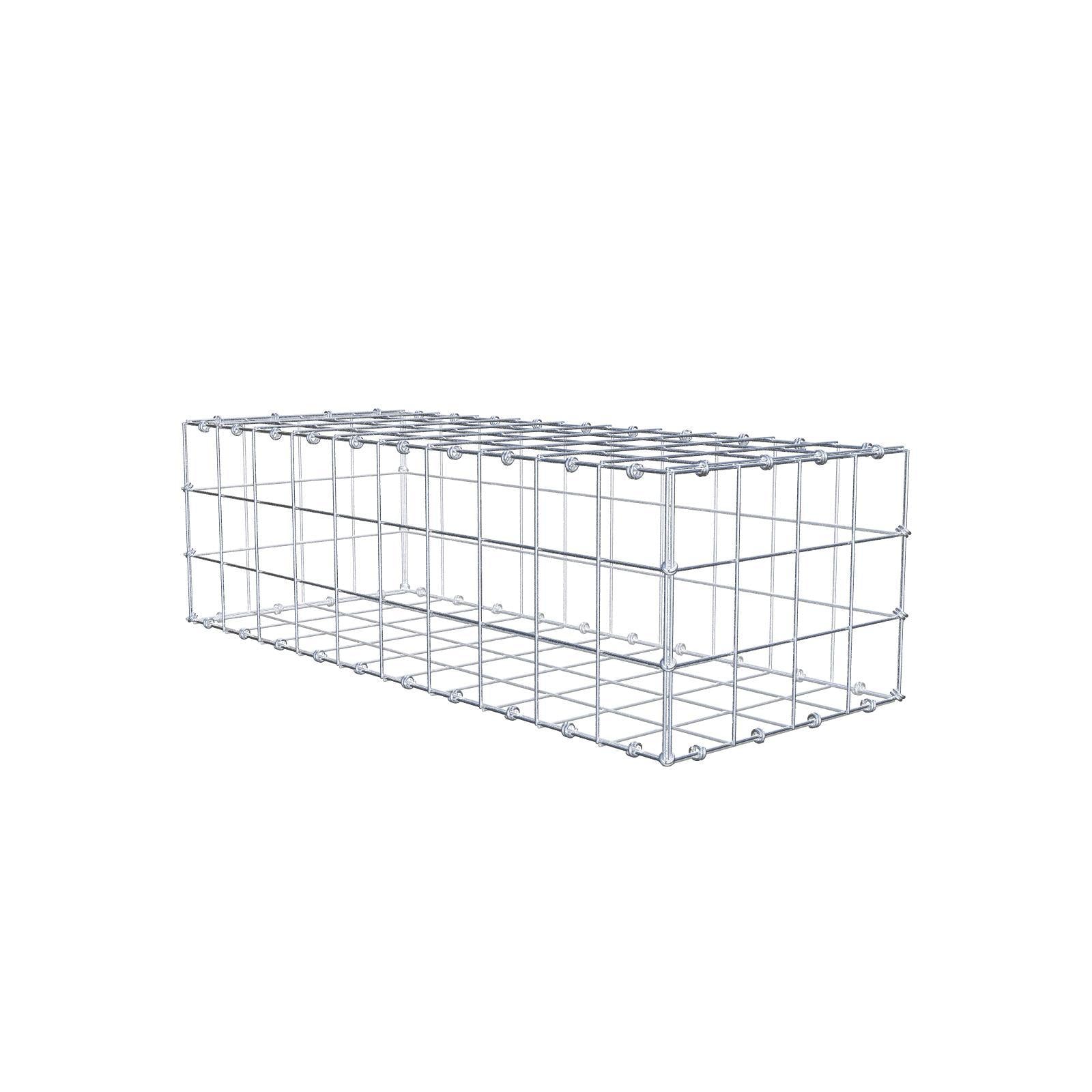 Gabião 100 cm x 30 cm x 40 cm (C x A x P), malhagem 10 x 10 cm, anel espiral