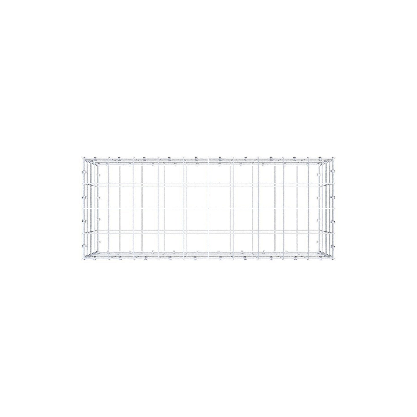 Gavión 100 cm x 40 cm x 40 cm (L x A x P), luz de malla 10 x 10 cm, anillo en espiral