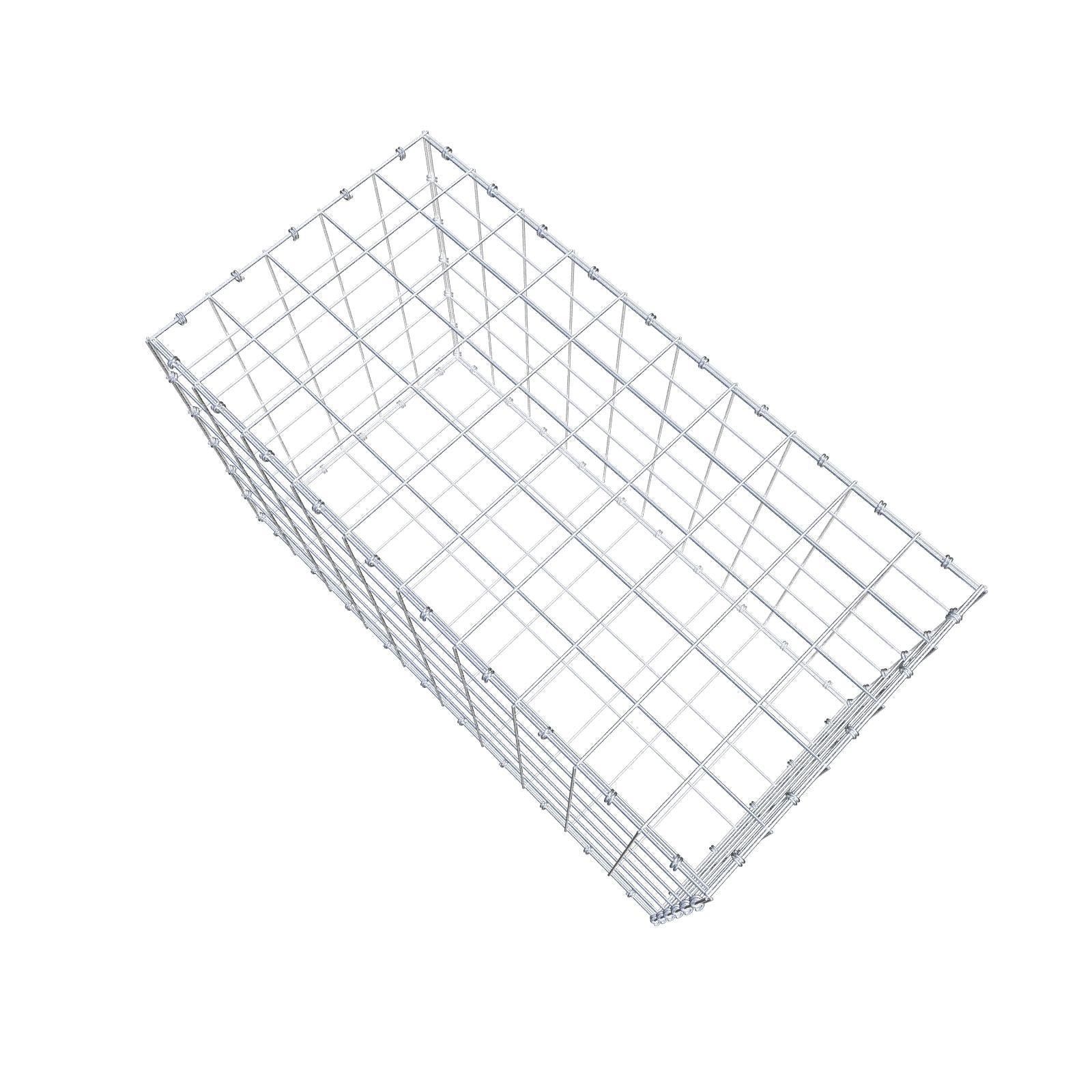 Gabbione 100 cm x 60 cm x 50 cm (L x H x P), maglia 10 x 10 cm, anello a spirale