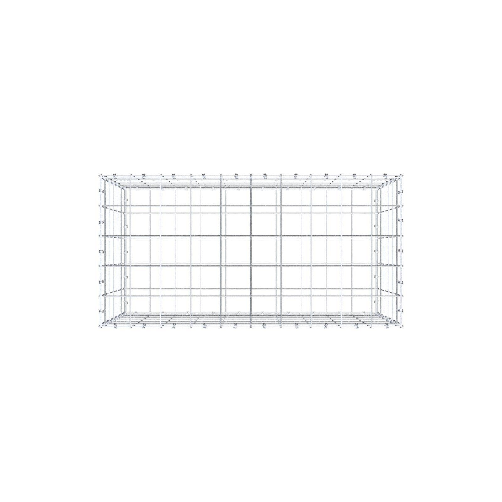 Gabbione 100 cm x 60 cm x 50 cm (L x H x P), maglia 10 x 10 cm, anello a spirale