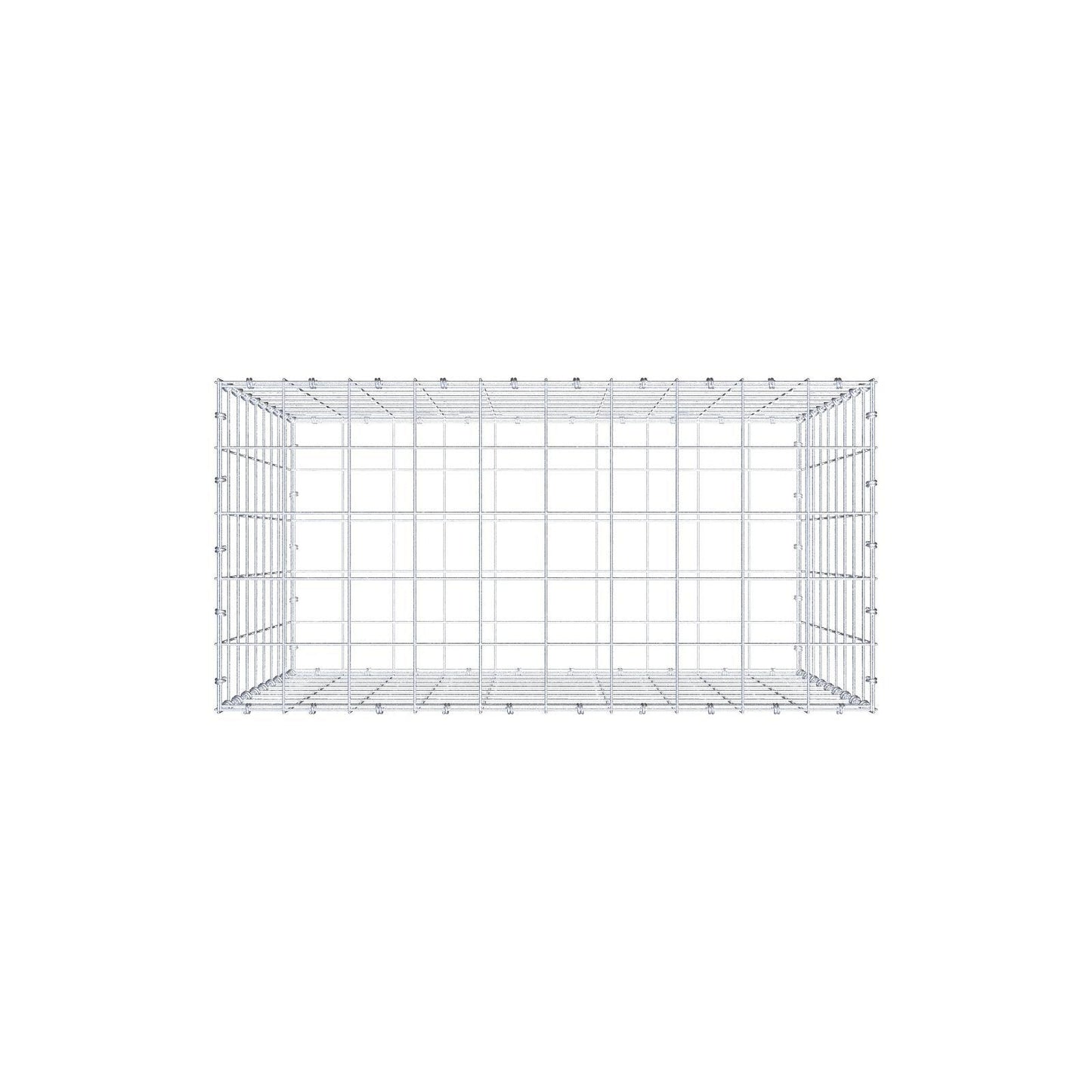 Gabião 100 cm x 90 cm x 50 cm (C x A x P), malhagem 10 x 10 cm, anel espiral