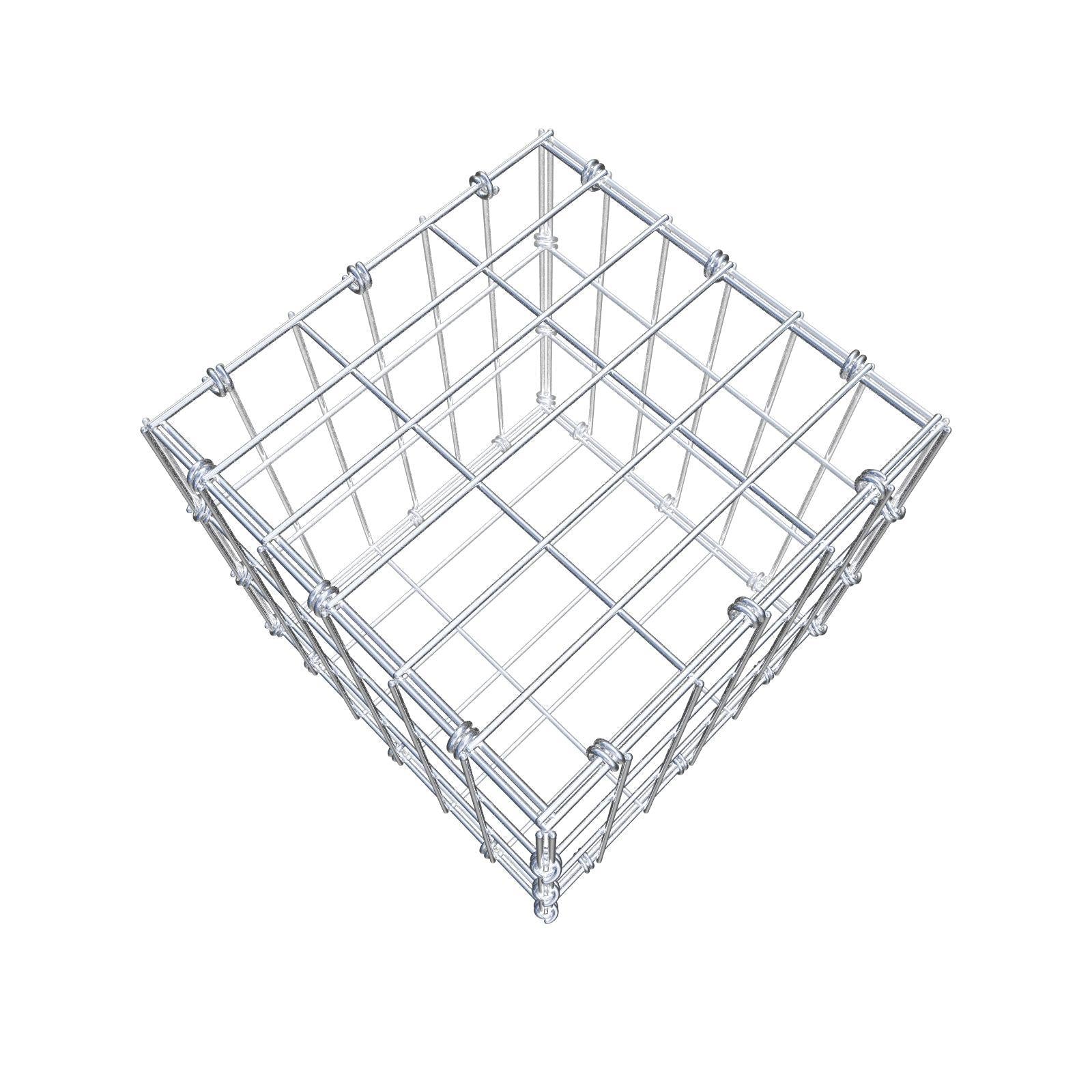 Gabione 30 cm x 30 cm x 30 cm (L x H x T), Maschenweite 5 x 10 cm, Spiralring