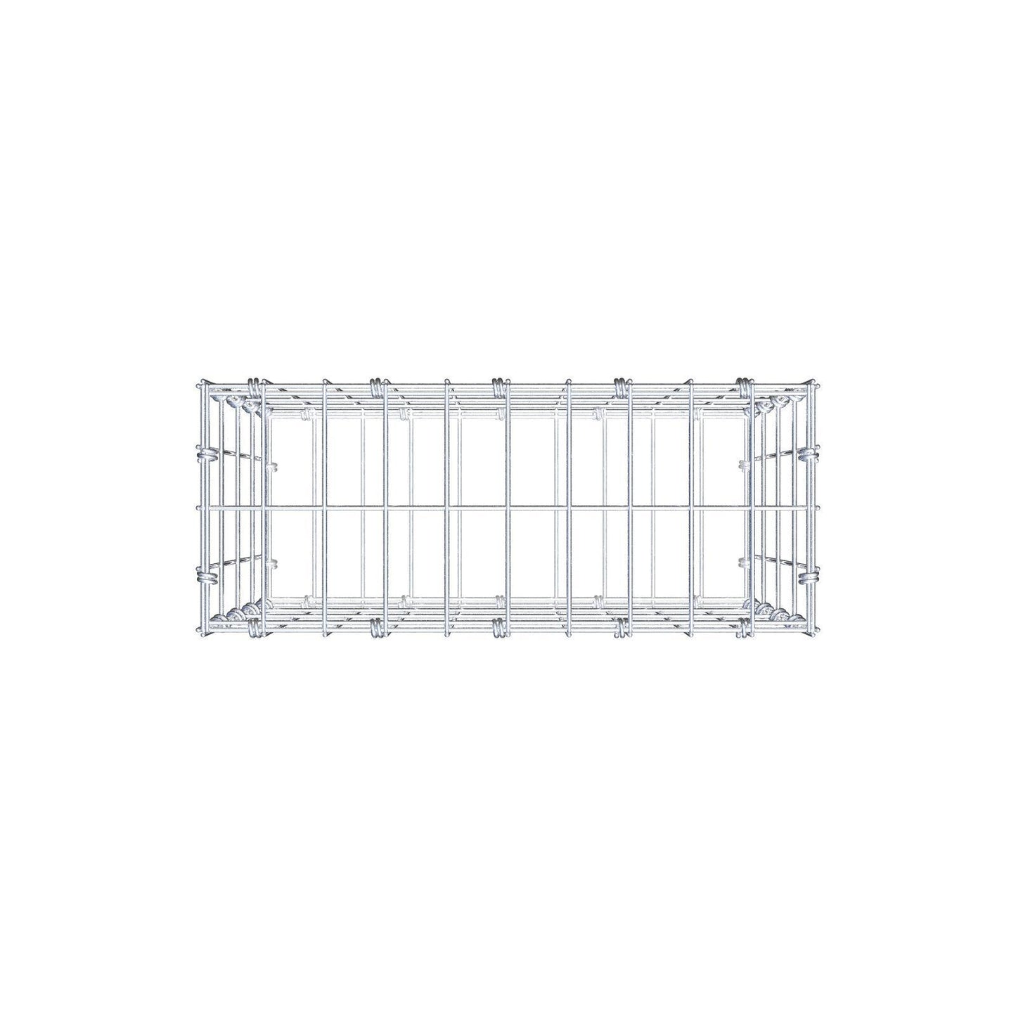 Gabião 50 cm x 40 cm x 20 cm (C x A x P), malhagem 5 x 10 cm, anel espiral