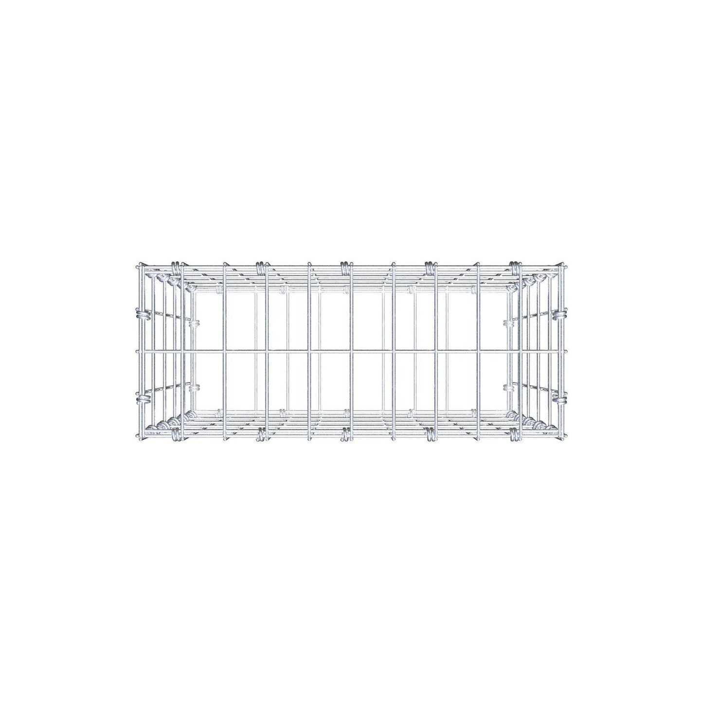 Gabion 50 cm x 50 cm x 20 cm (L x H x P), mailles 5 x 10 cm, anneau en spirale