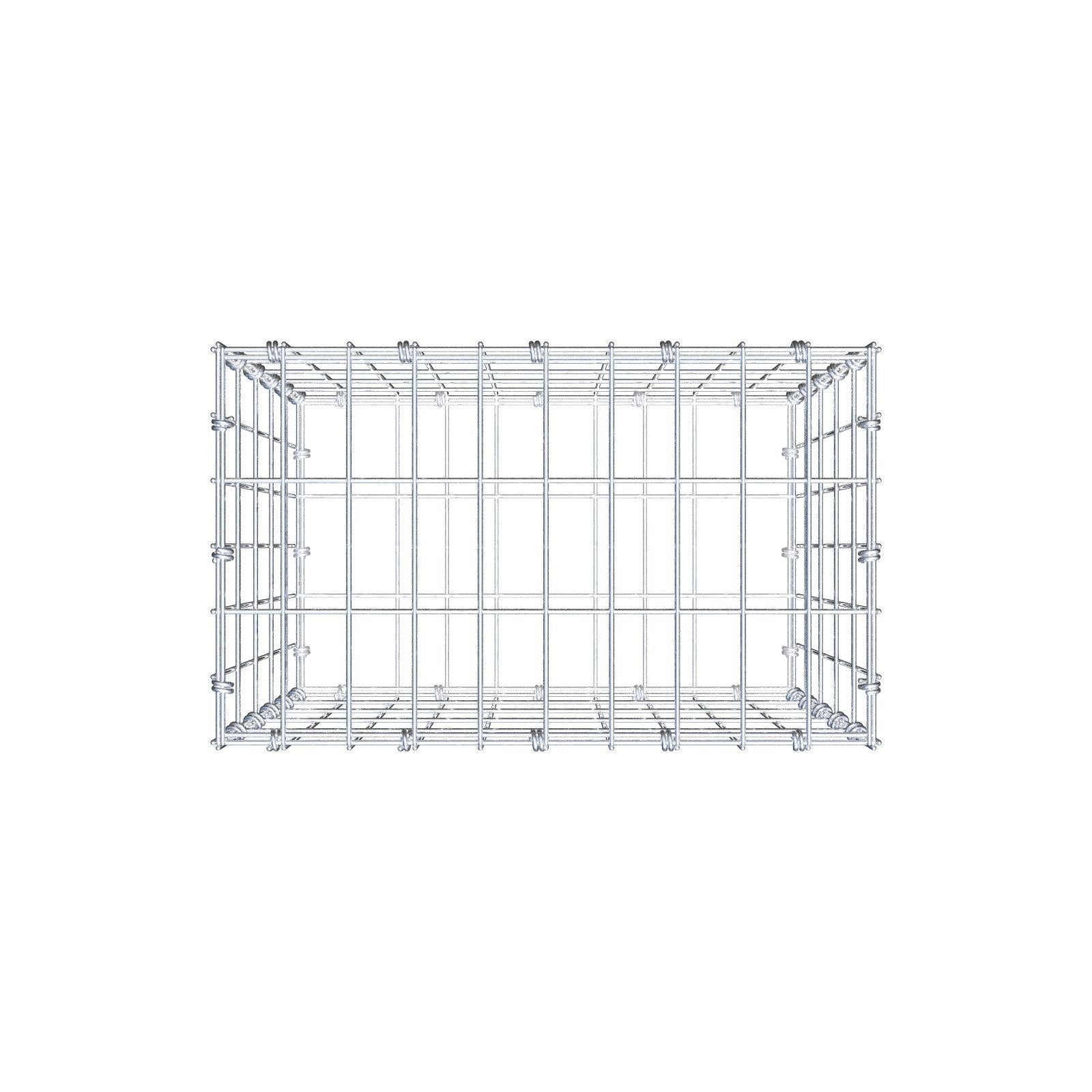 Gabion 50 cm x 50 cm x 30 cm (L x H x D), maskstorlek 5 x 10 cm, spiralring